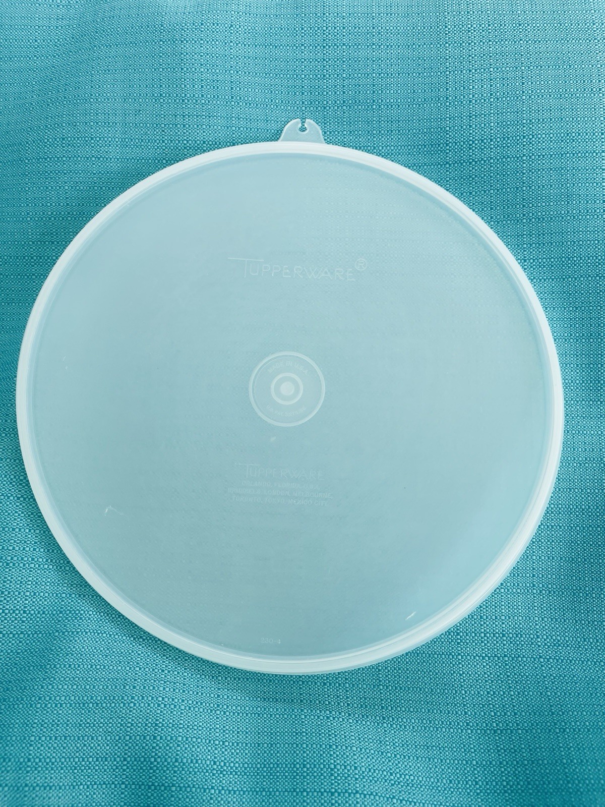 Tupperware Replacement Lid Seal 230-4 Round Sheer White Vintage Plastic Part