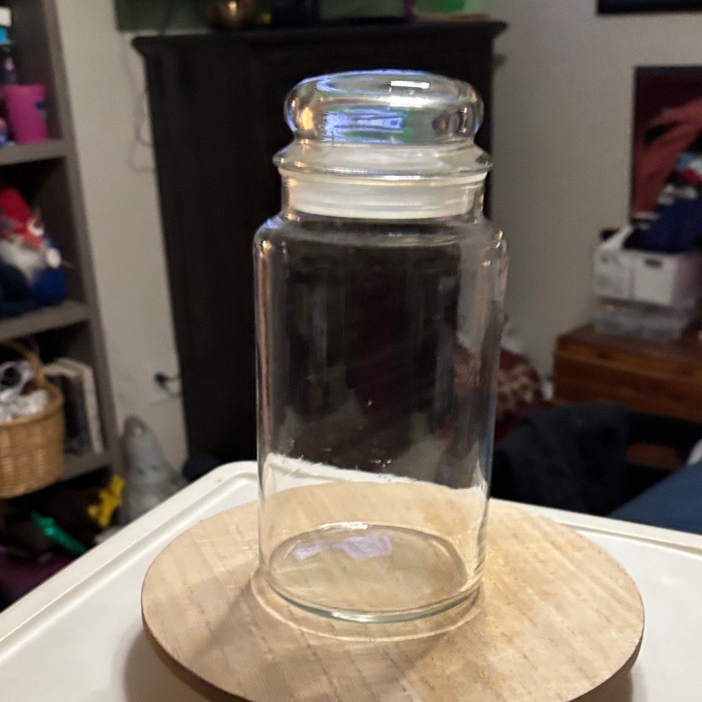 Clear Glass Storage Jar