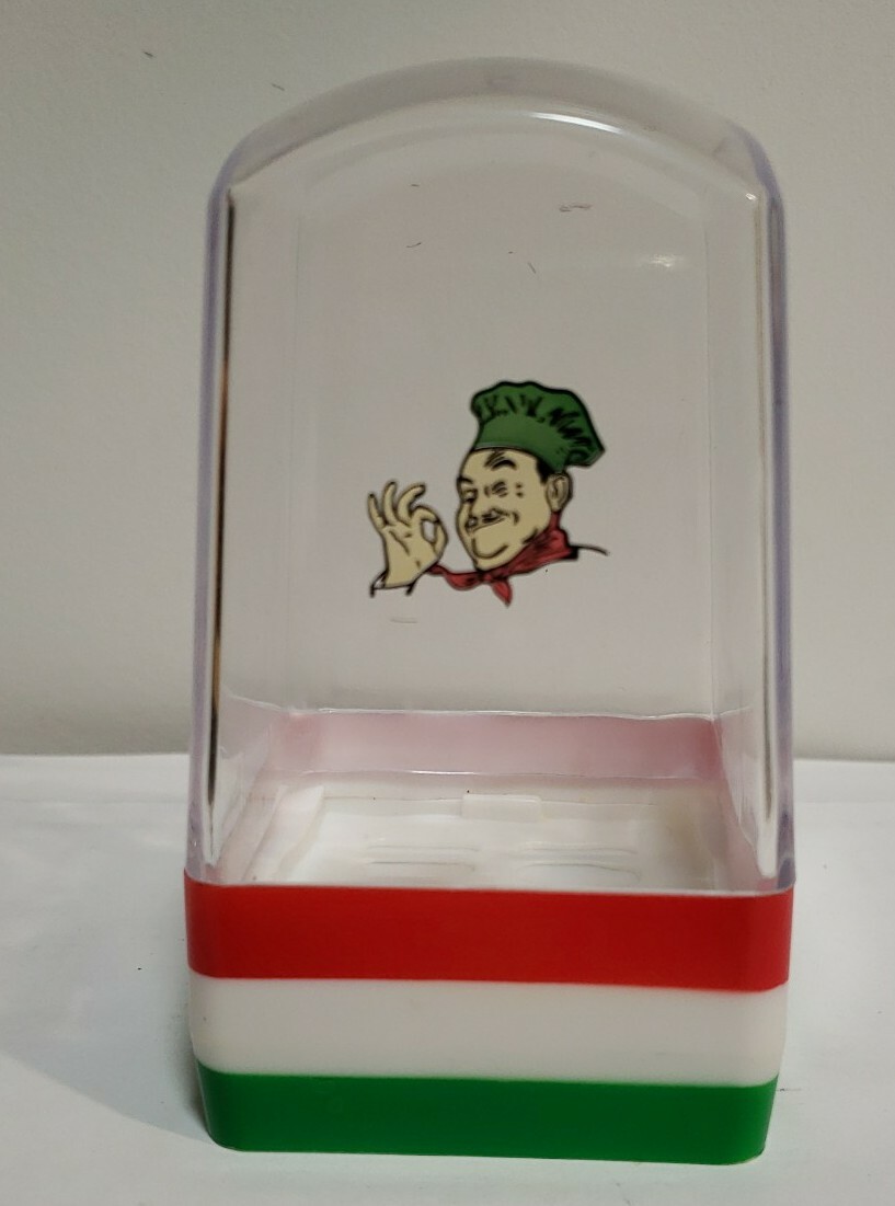 Vintage Chief Italian Parmesan Cheese Plastic Contraption Red White and Green