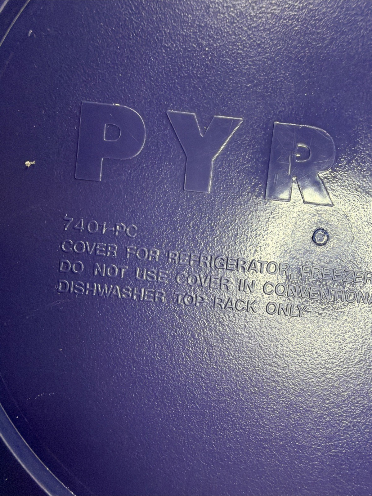 3 Pyrex Storage #7401-PC Dark Blue 6″ Round Plastic Replacement Lid Cover 4 Cup