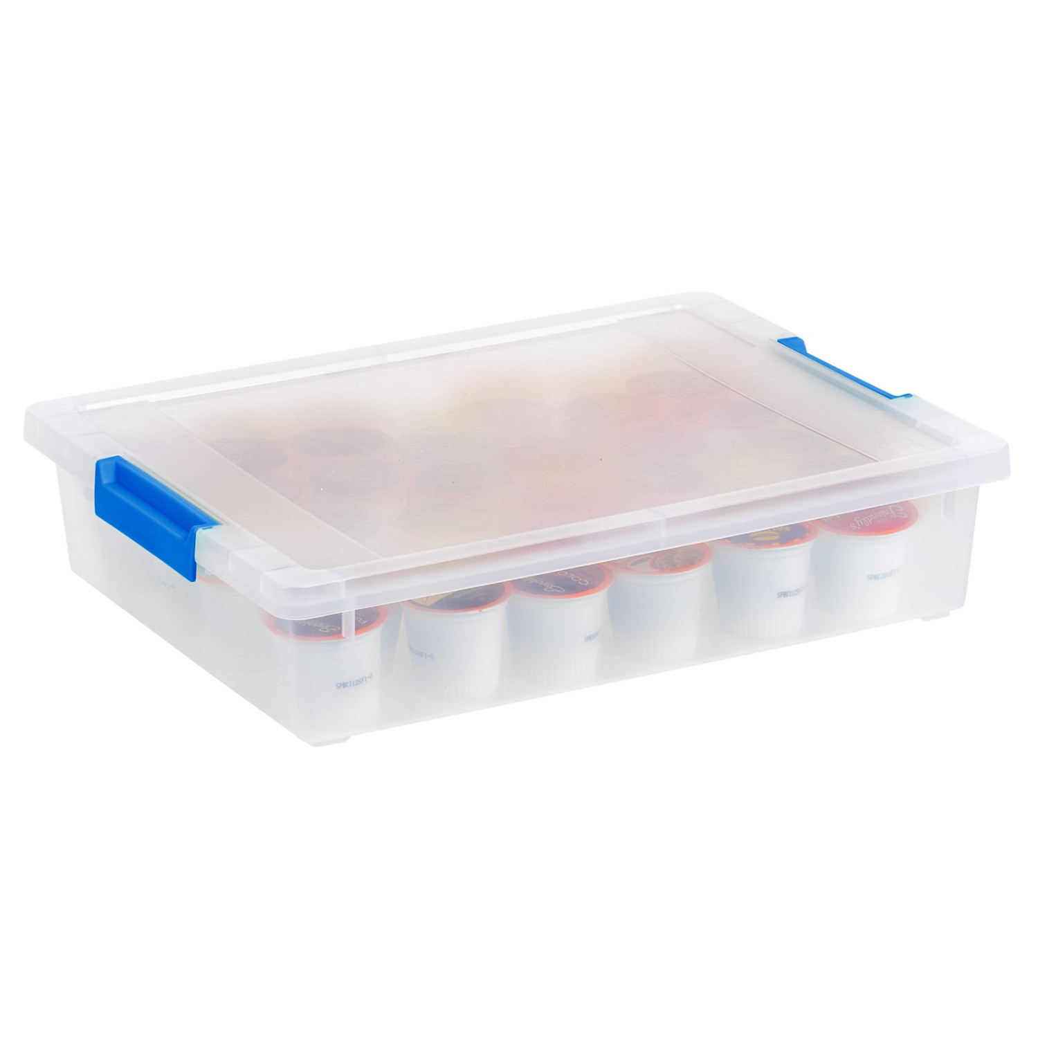 IRIS 6 Qt Latching Storage Containers Clear Plastic Totes with Lids 4 Pack