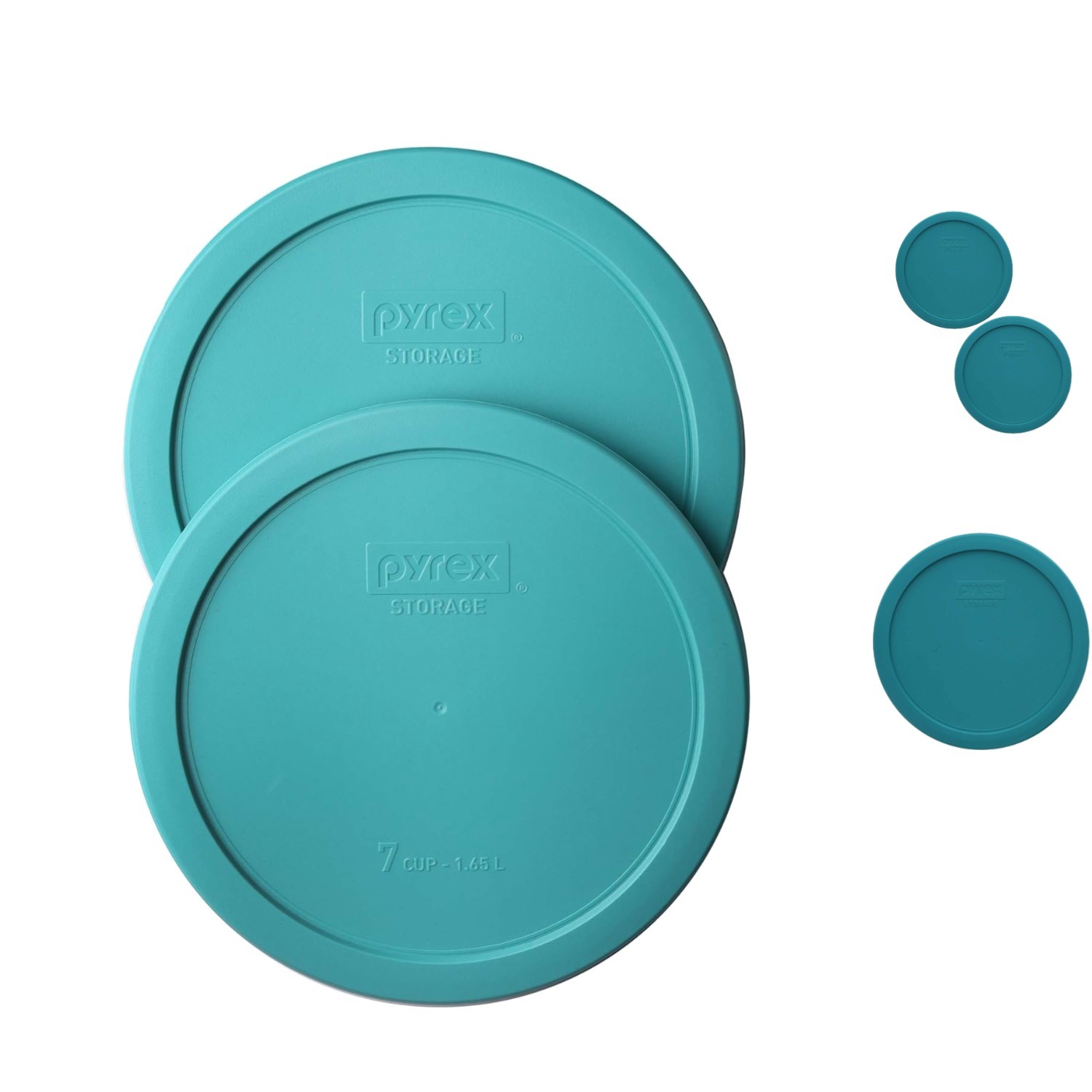 7402-PC 7-Cup Turquoise Food Storage Lids – 2-Pack for Easy Organization