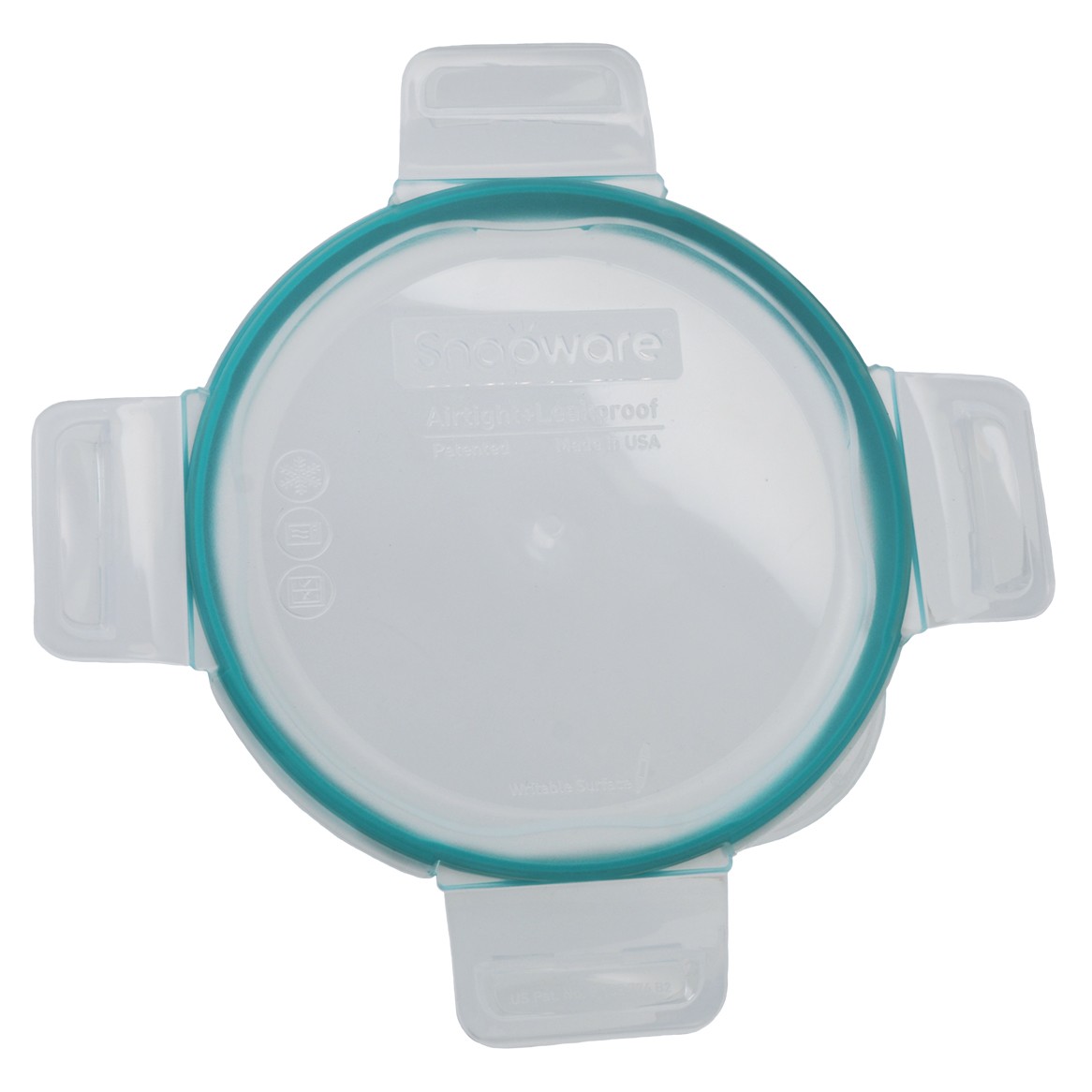 Snapware 7201R-PC Total Solutions Lid W/ Teal Gasket (4-Pack) – Made in USA