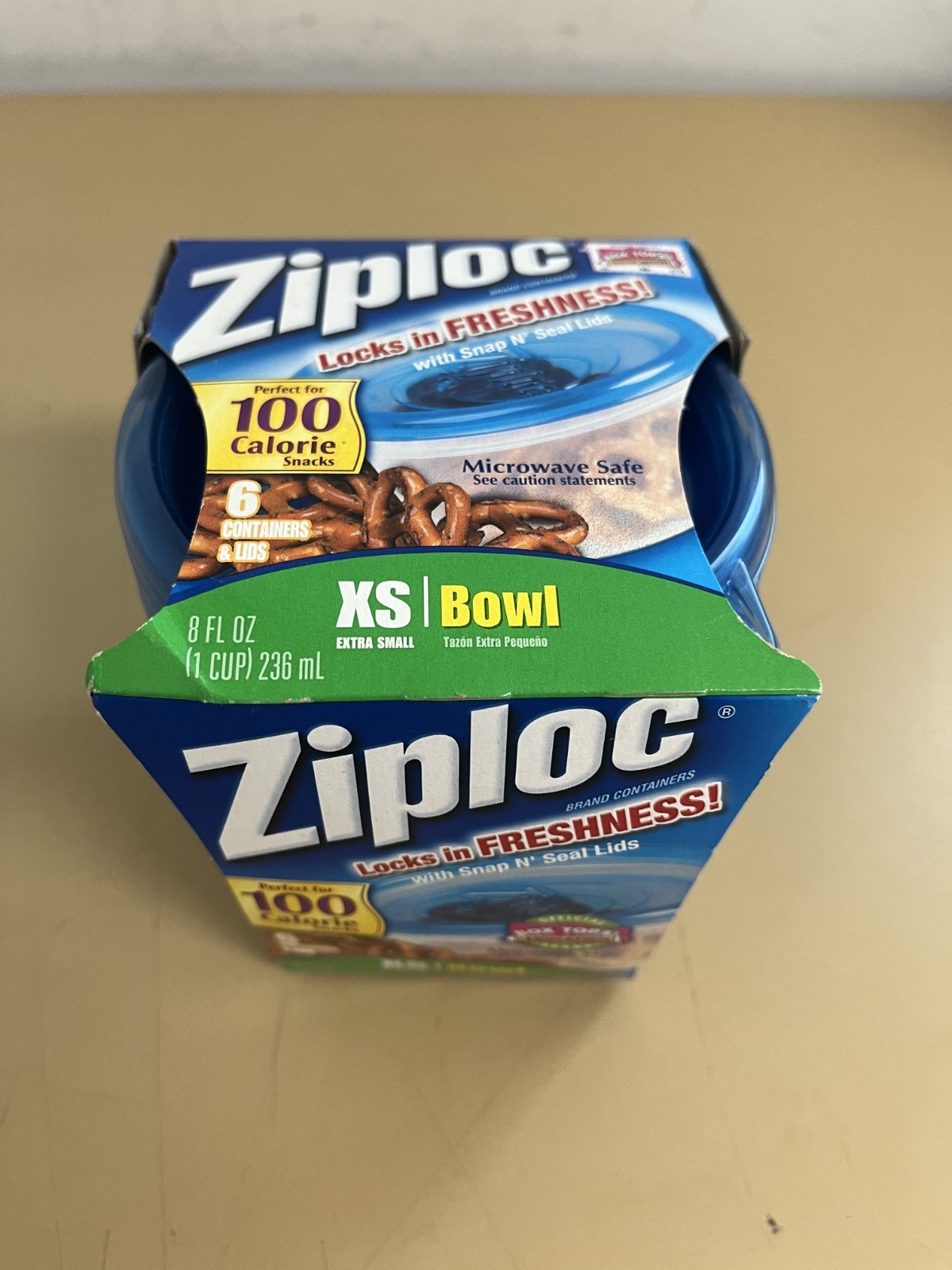 Ziploc Snap ‘n Seal Bowls Containers Size XS Lids 6-Pack, New Old Stock, 2006