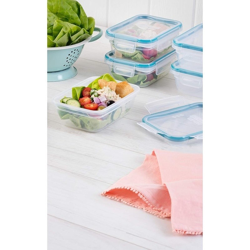 5-Pack BPA-Free Meal Prep Containers Airtight Leak-Proof Storage W/ Labels New