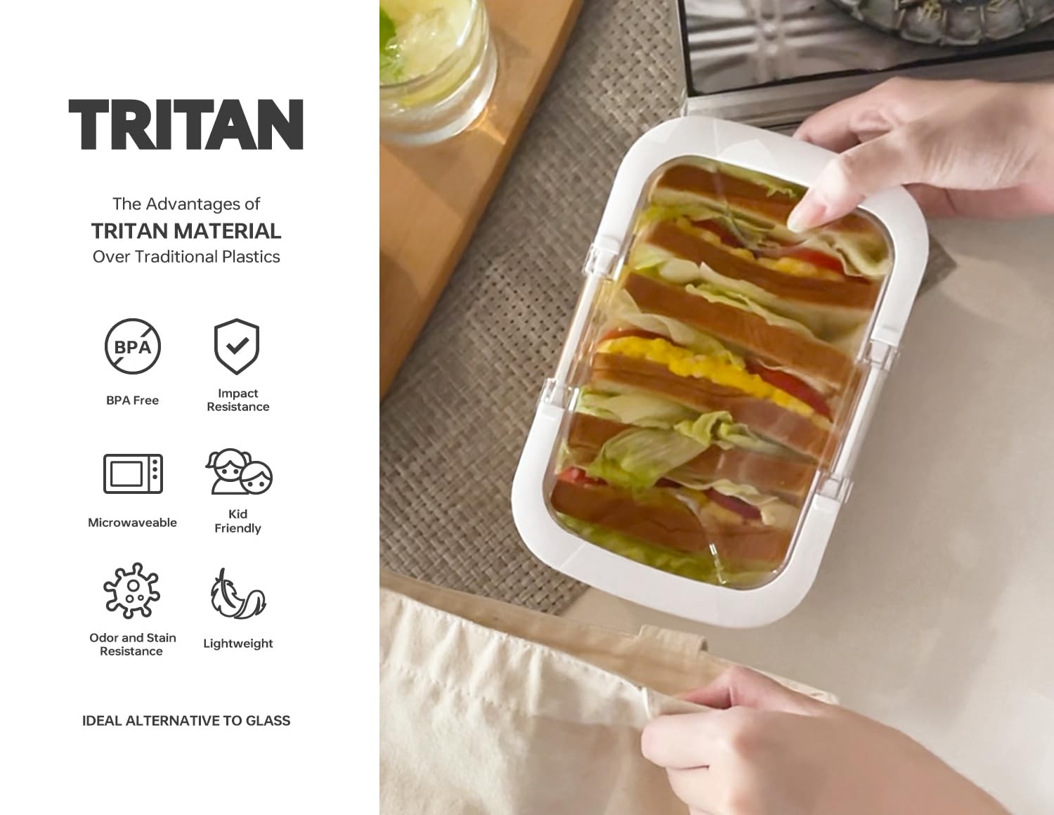 Duo Loc Tritan Containers for Reheating Microwave Safe Box, Airtight Food Sto…