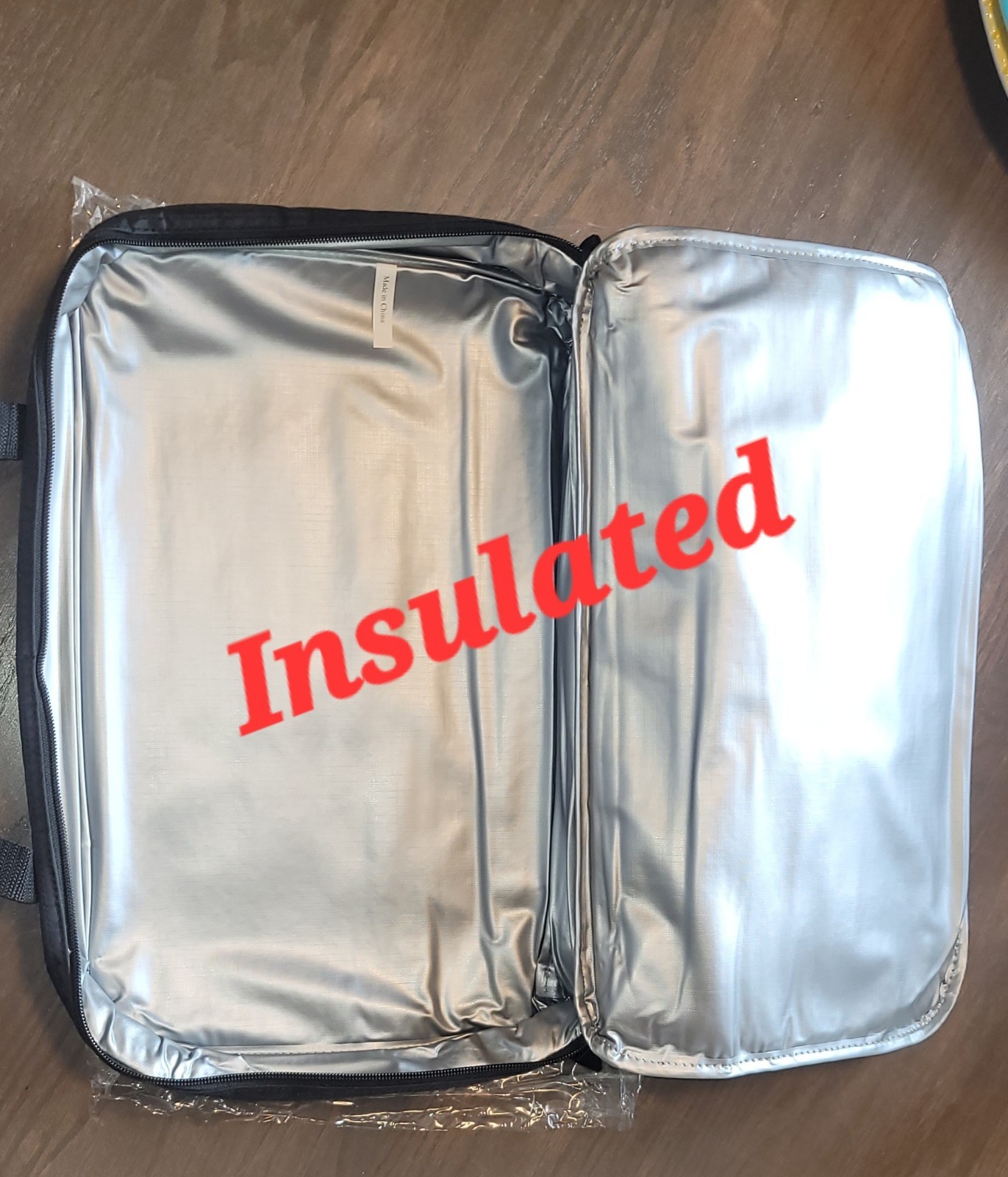 🚨 NEW Black Insulated Casserole Carrier Bag 10x16x2 w/ Handles Hot Cold Food