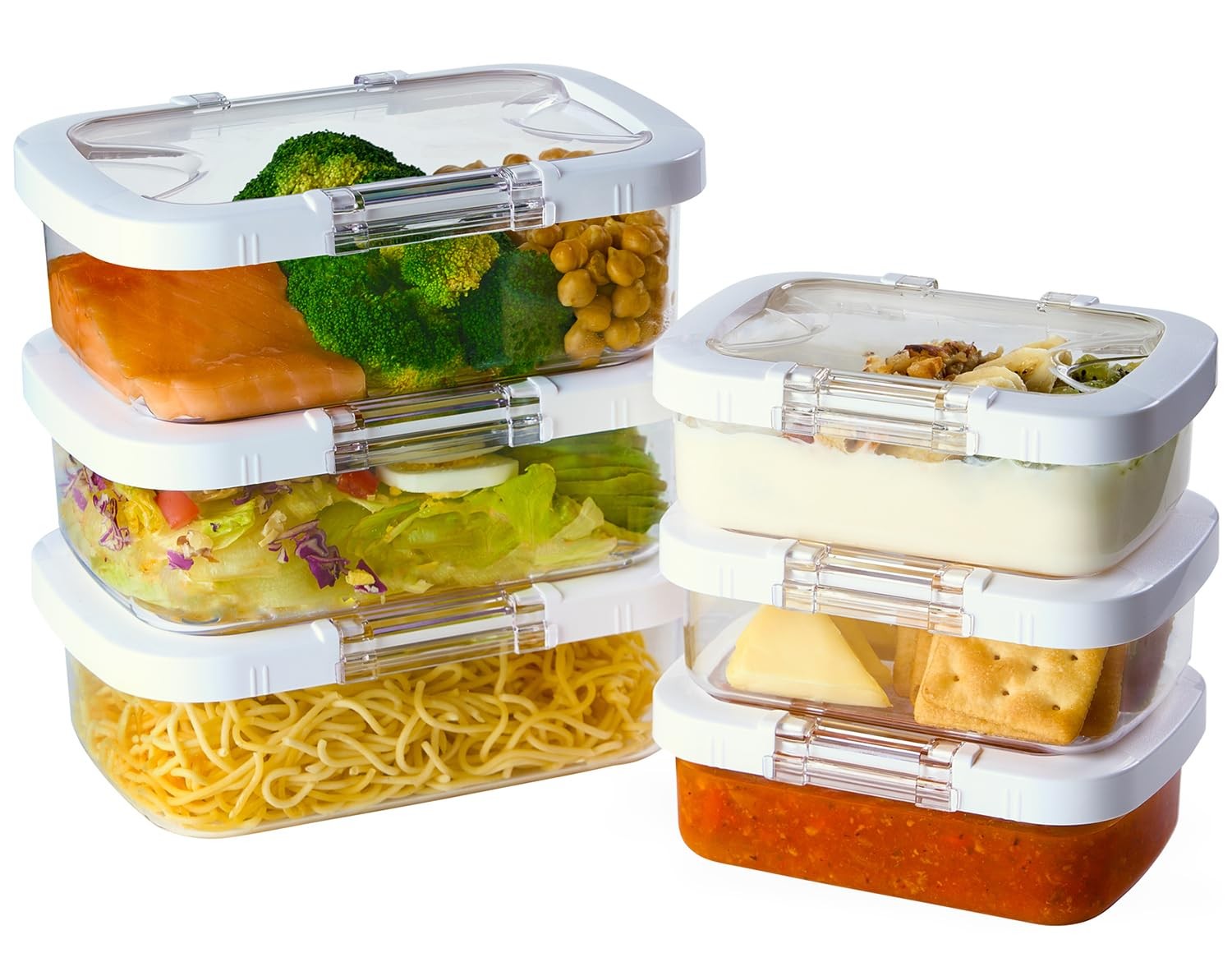 Duo Loc Tritan Containers for Reheating Microwave Safe Box, Airtight Food Sto…