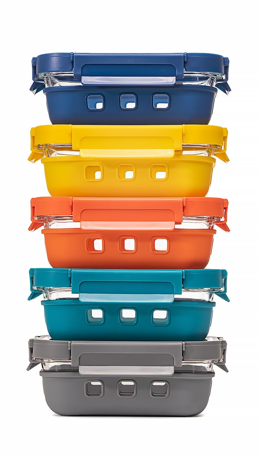 Glass Food Storage Container with Glass Lids Glass Bento Box Set Lunch Box Eco F