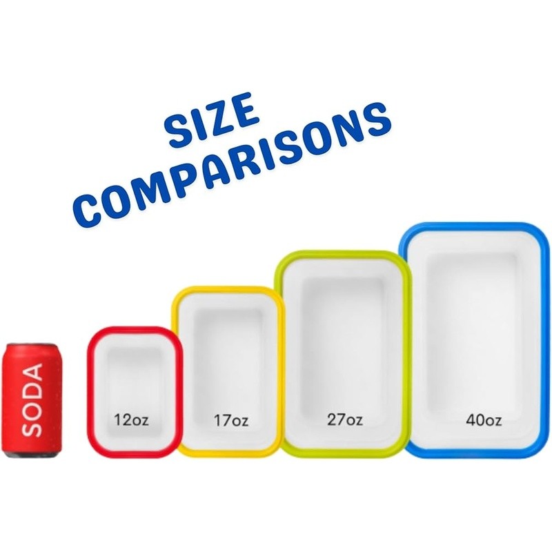 Collapsible Silicone Food Storage Containers Leak-Resistant Airtight Meal Prep