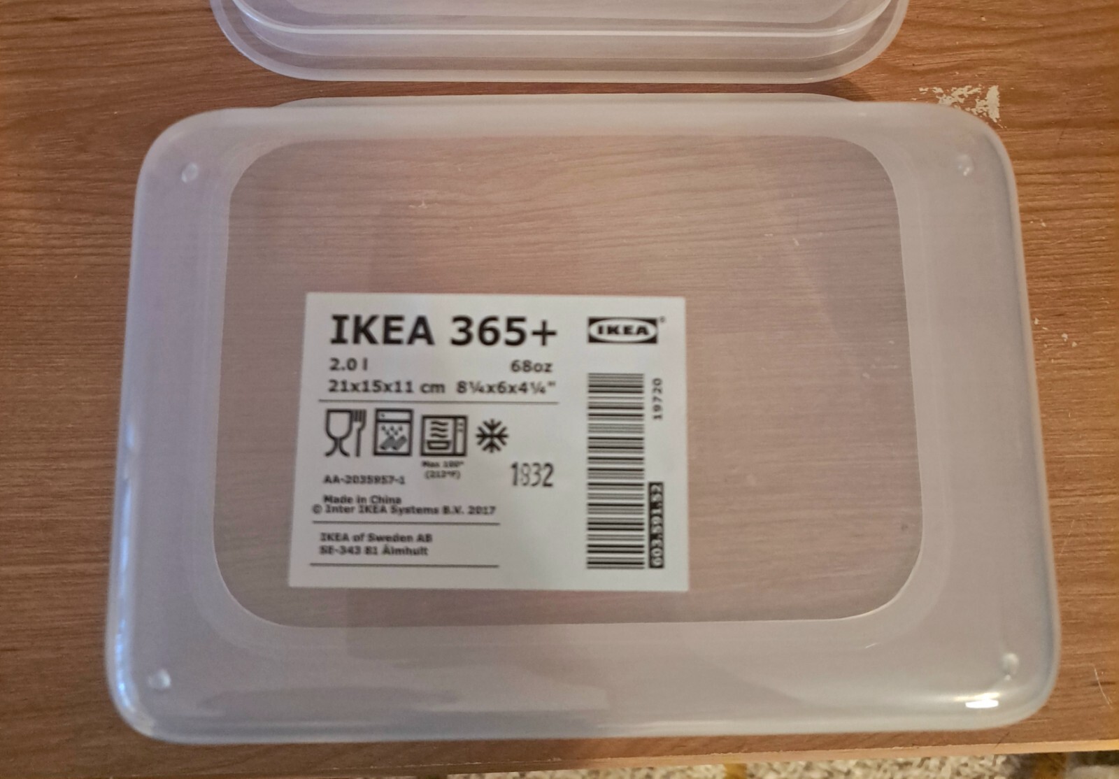 4pc Ikea 365+ Container Holder Pack 2 Under Shelf Storage & 34oz, 68oz Container