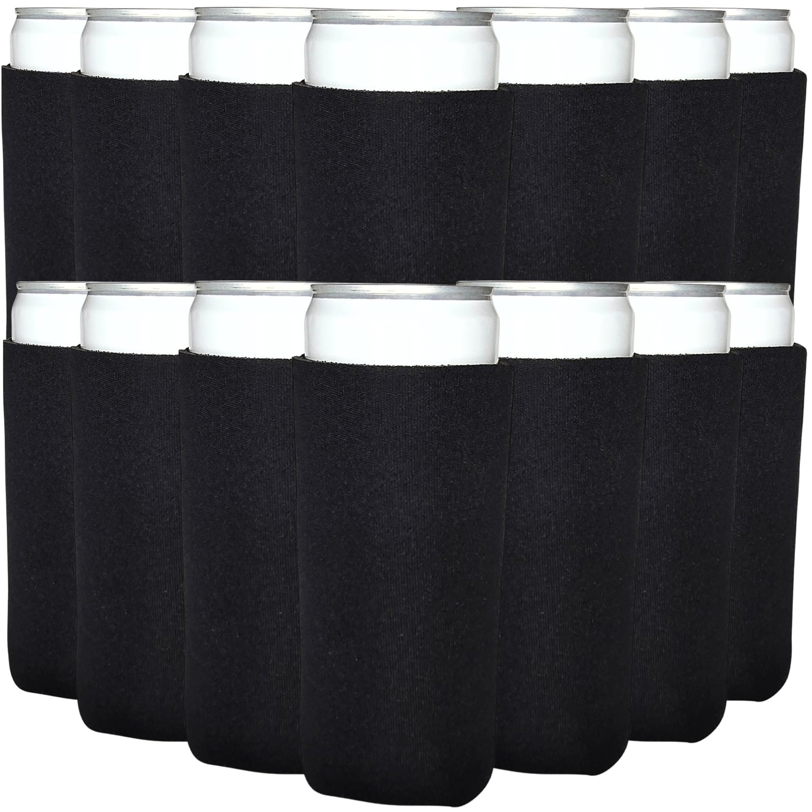 Tahoebay Slim Can Cooler Sleeves 1 Pack Of 25 Skinny Tall Cans 12 Oz Bulk Thin