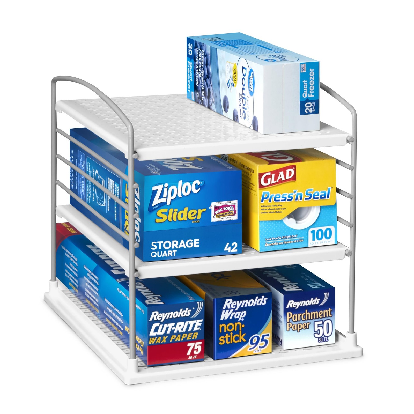 Upspace Adjustable Box Organizer For Foil Wrap And Kitchen Cabinet Storage Origi