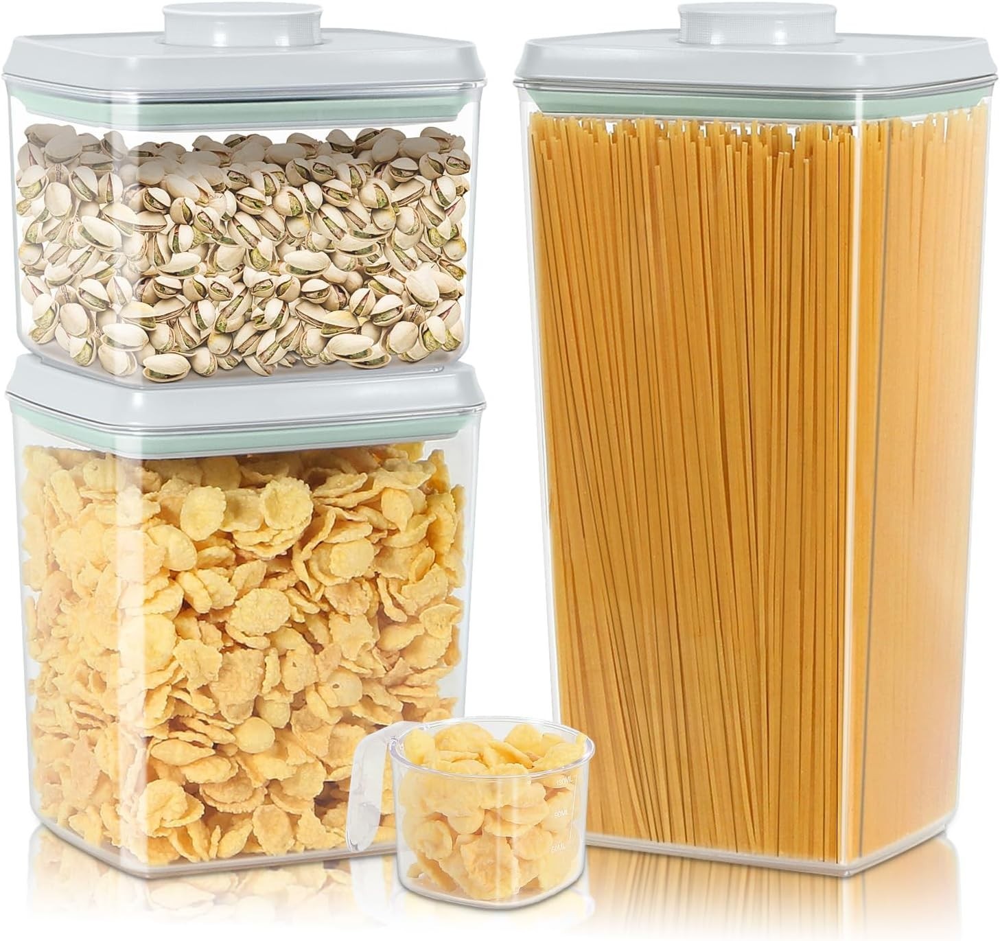 Flour Sugar Storage Containers 2Pack 2.9 Qt 4.75 Qt Food Storage Container W/
