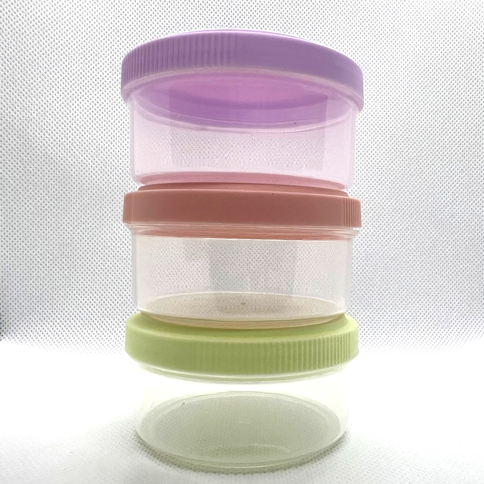 3 Small Containers with Lids, Reusable Plastic Bowls for Snack