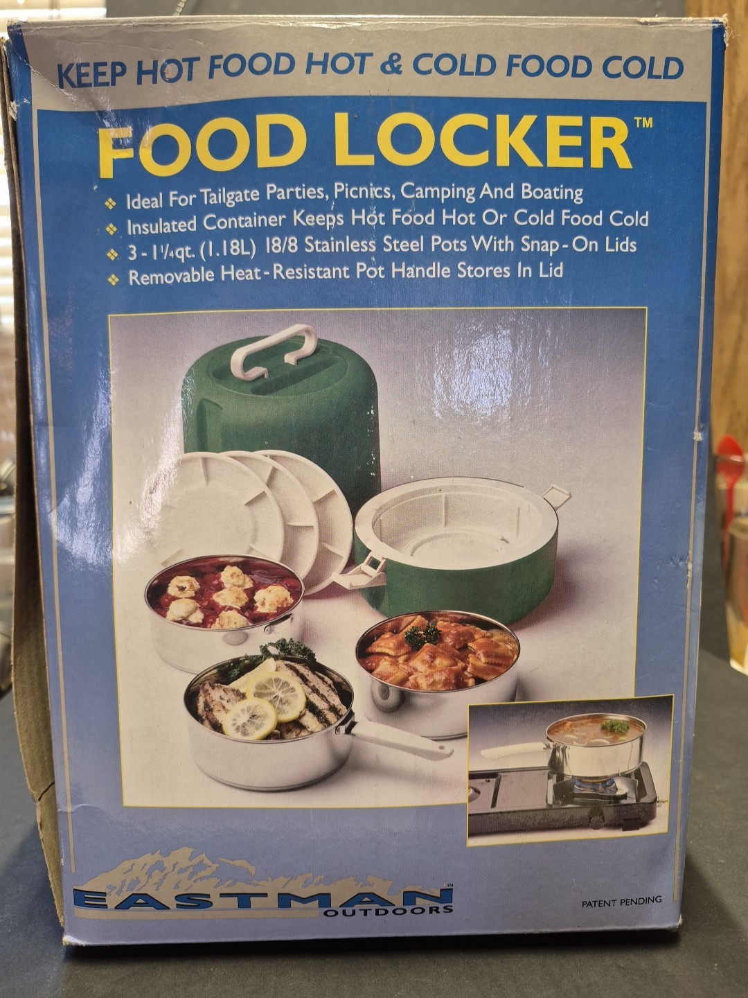 Eastman Outdoors Food Locker Insulated Hot or Cold Food Storage Complete Set