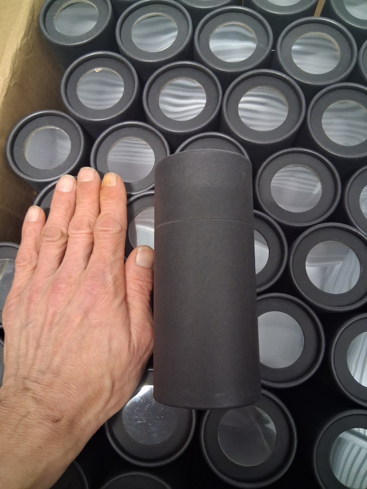 5oz Kraft Container Tube With View Window 96 Pieces