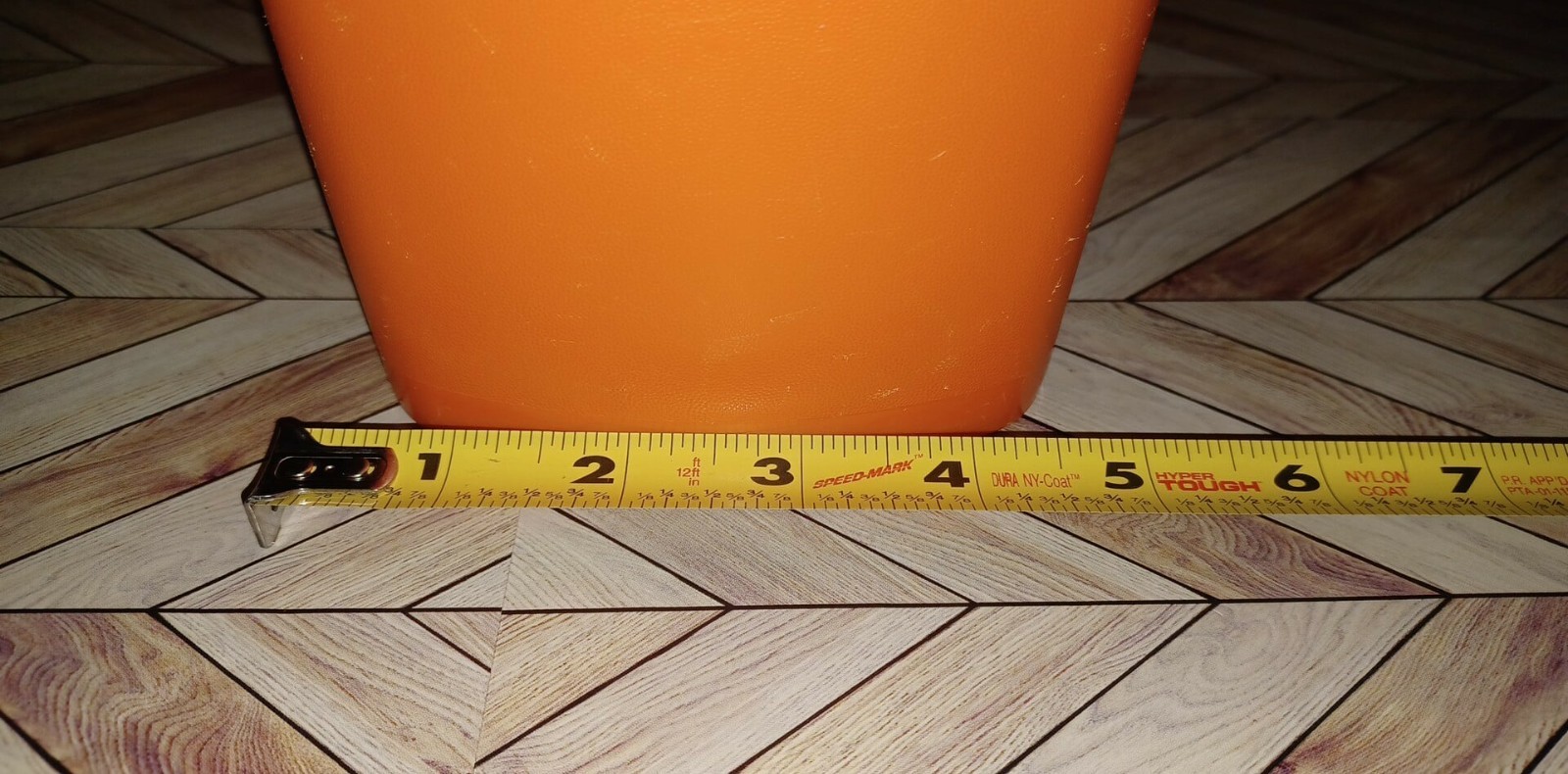 Vintage Large Orange Tupperware Canister Storage Container With Lid 1222-6