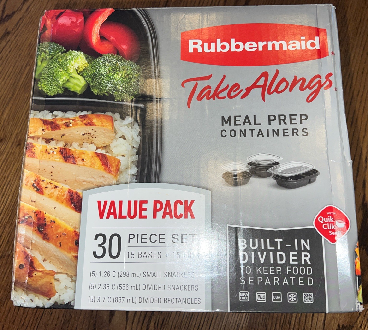 Rubbermaid Meal Prep Containers Take Alongs Value Pack BPA Free 30 Piece Set