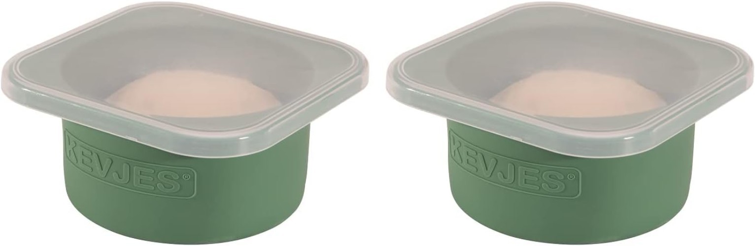 2-Pack 500ml Food Grade Silicone Containers with Airtight Lid for Pizza Dough