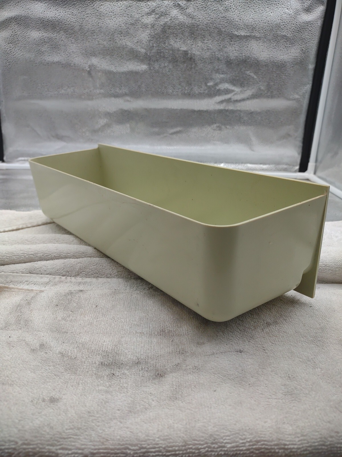 Vintage Refrigerator Egg Holder Container Tray Green Avacado Retro
