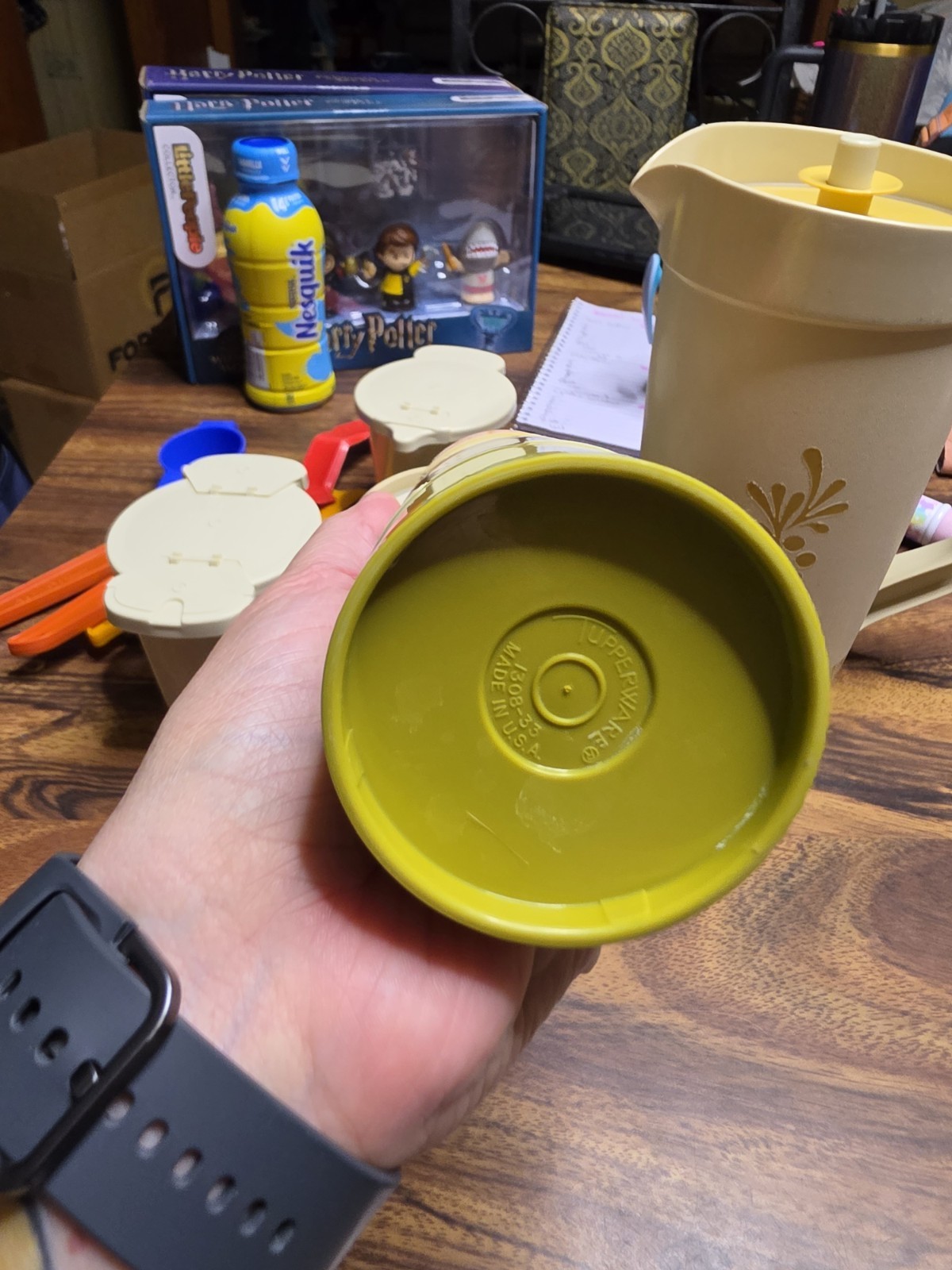 Vintage Tupperware lot Includes pitcher, spice stack, storage containers