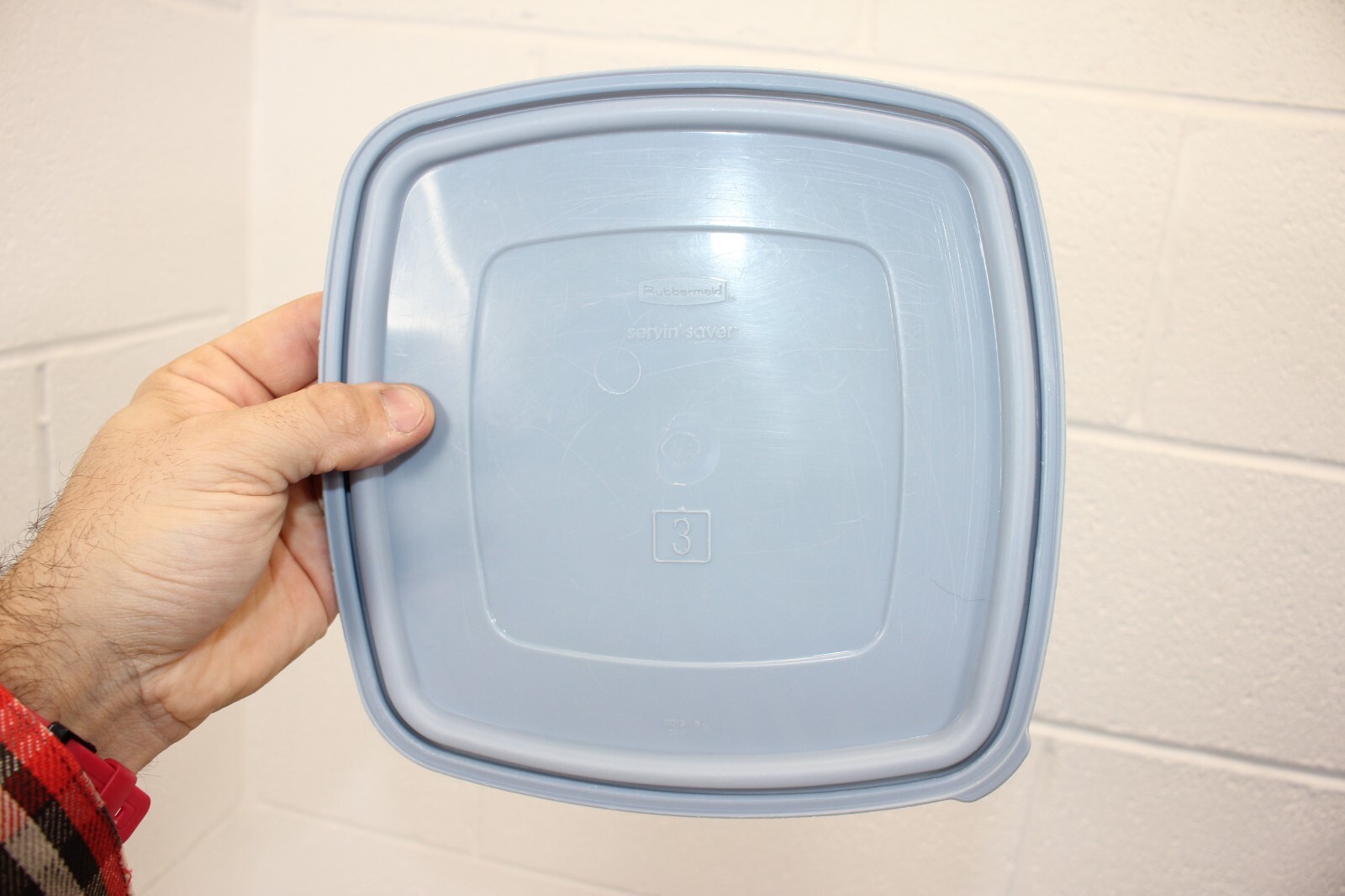 Rubbermaid 8.5″ Servin Saver Square #3 BLUE Replacement Snap Lid Seal 0013 GUC