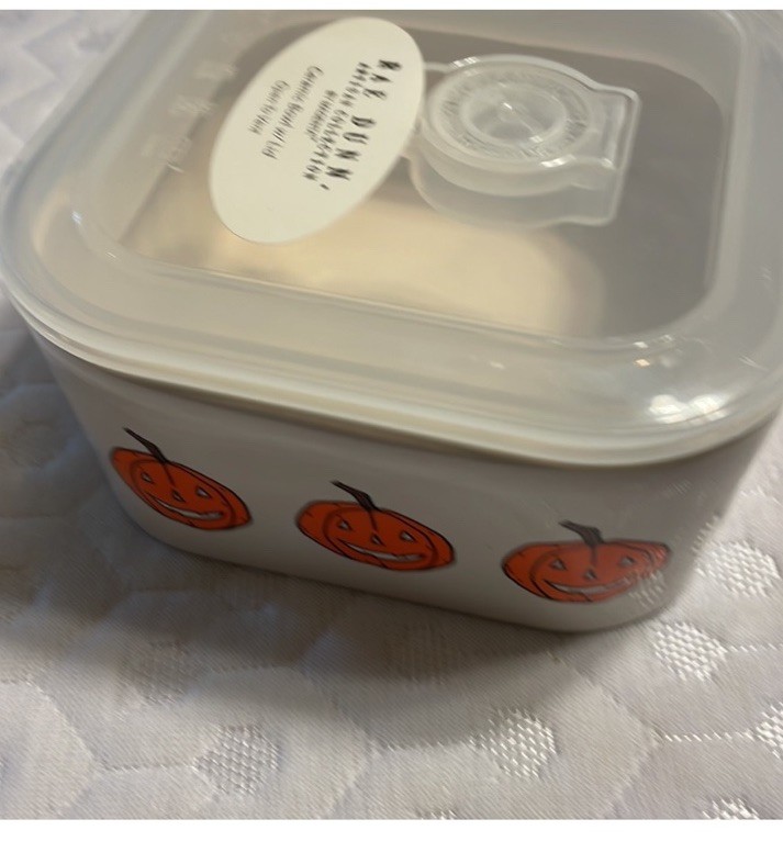New Rae Dunn Artisan SPOOKY Pumpkin Bowl with Vented Lid