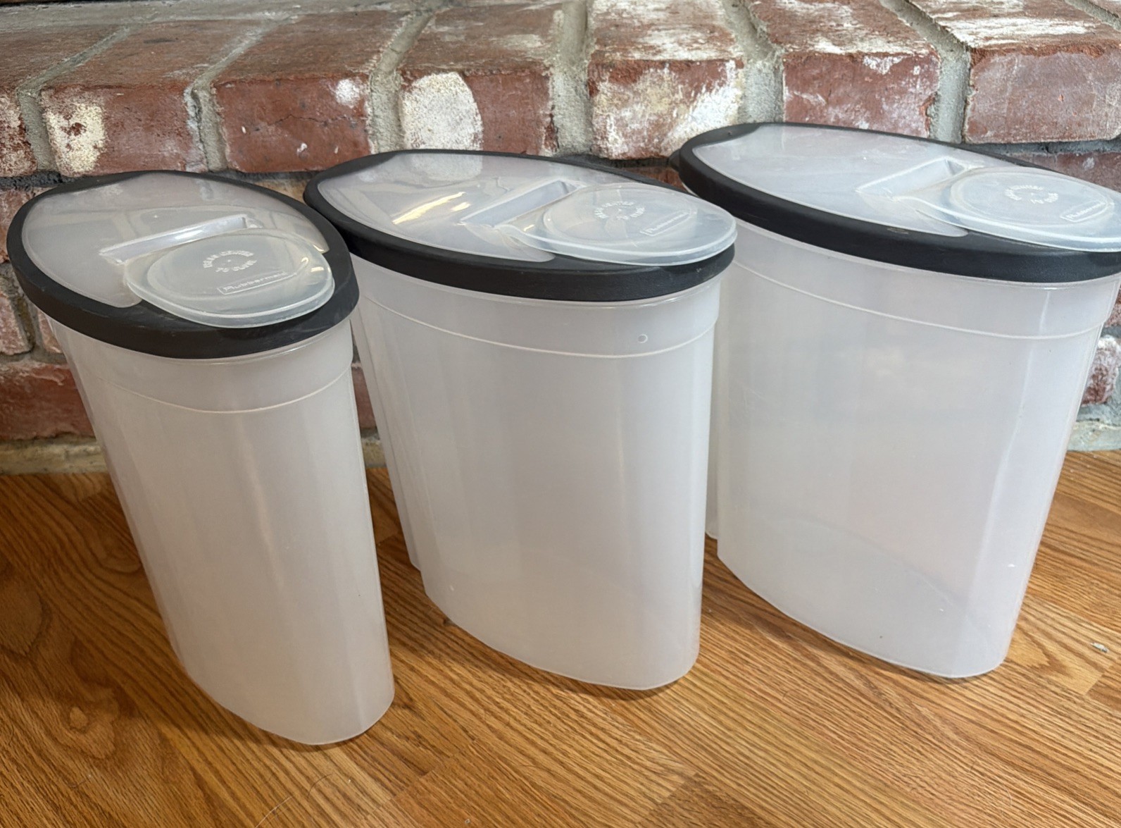 3pk Rubbermaid Flex and Seal Cereal Keeper Food Storage Container 1.5 Gal Lot