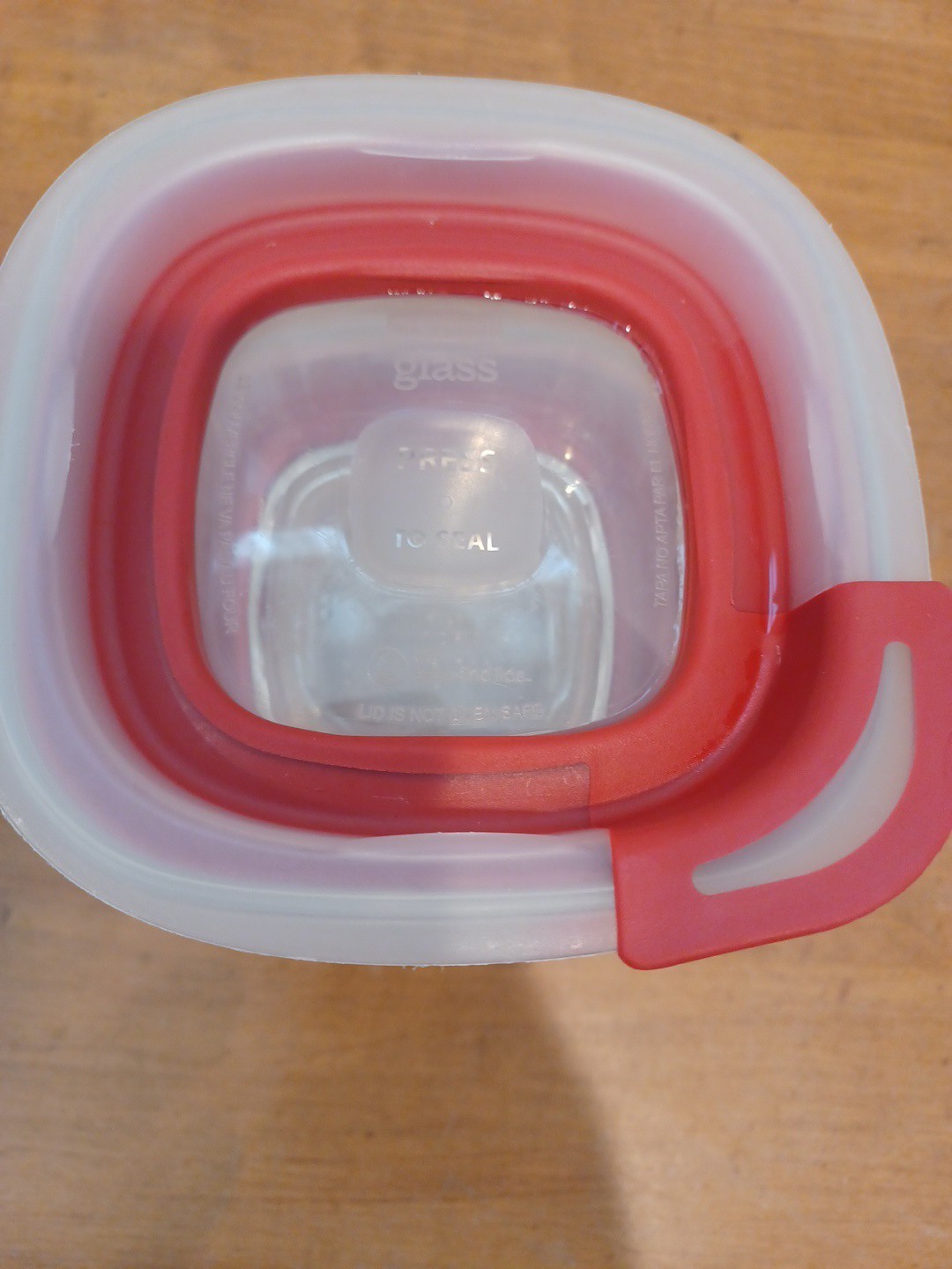 Rubbermaid Glass Storage Container 1 Cup Red Lid 7N68 Discontinued Easy Find Lid