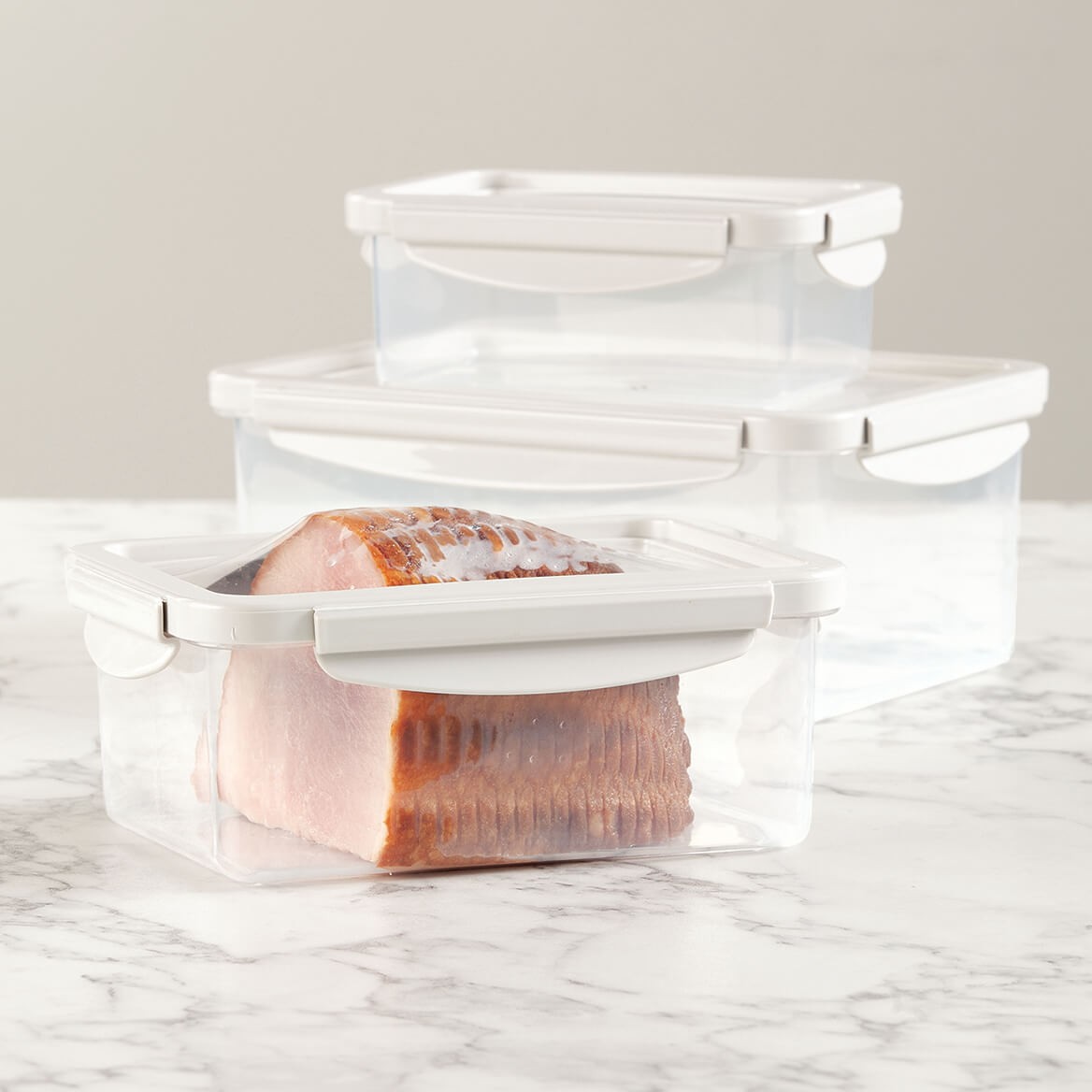 Rectangle Containers with Stretch Lids by Chef’s Pride Set 3