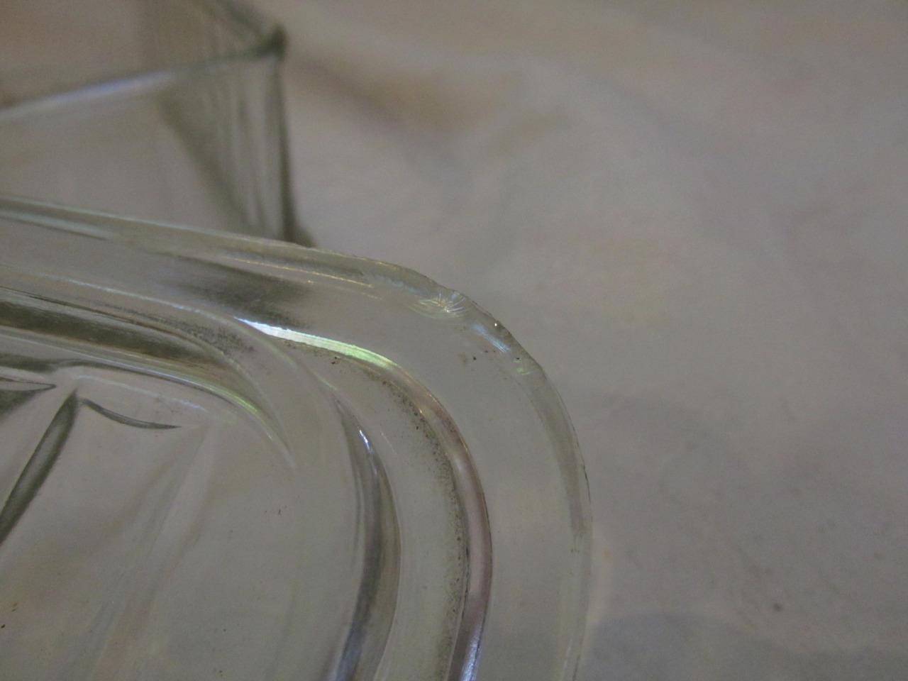 Vintage GE General Electric 8-1/2″ Sq Clear Refrigerator Dish w/Lid – EXC Cond