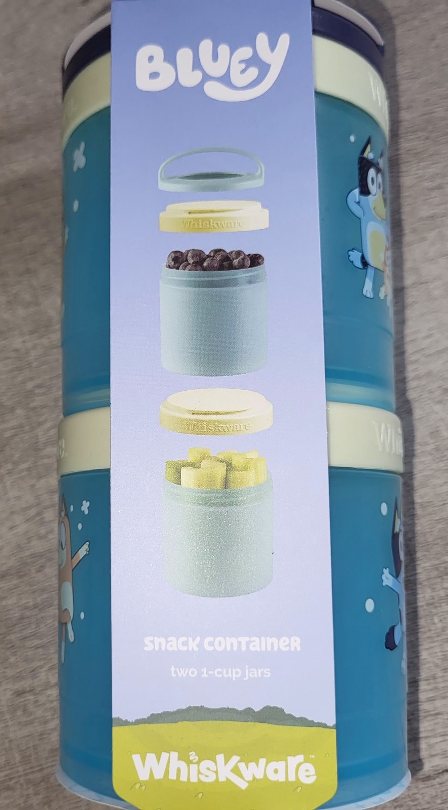 Whiskware Bluey Twist N Lock Snack Container Jar Set NEW
