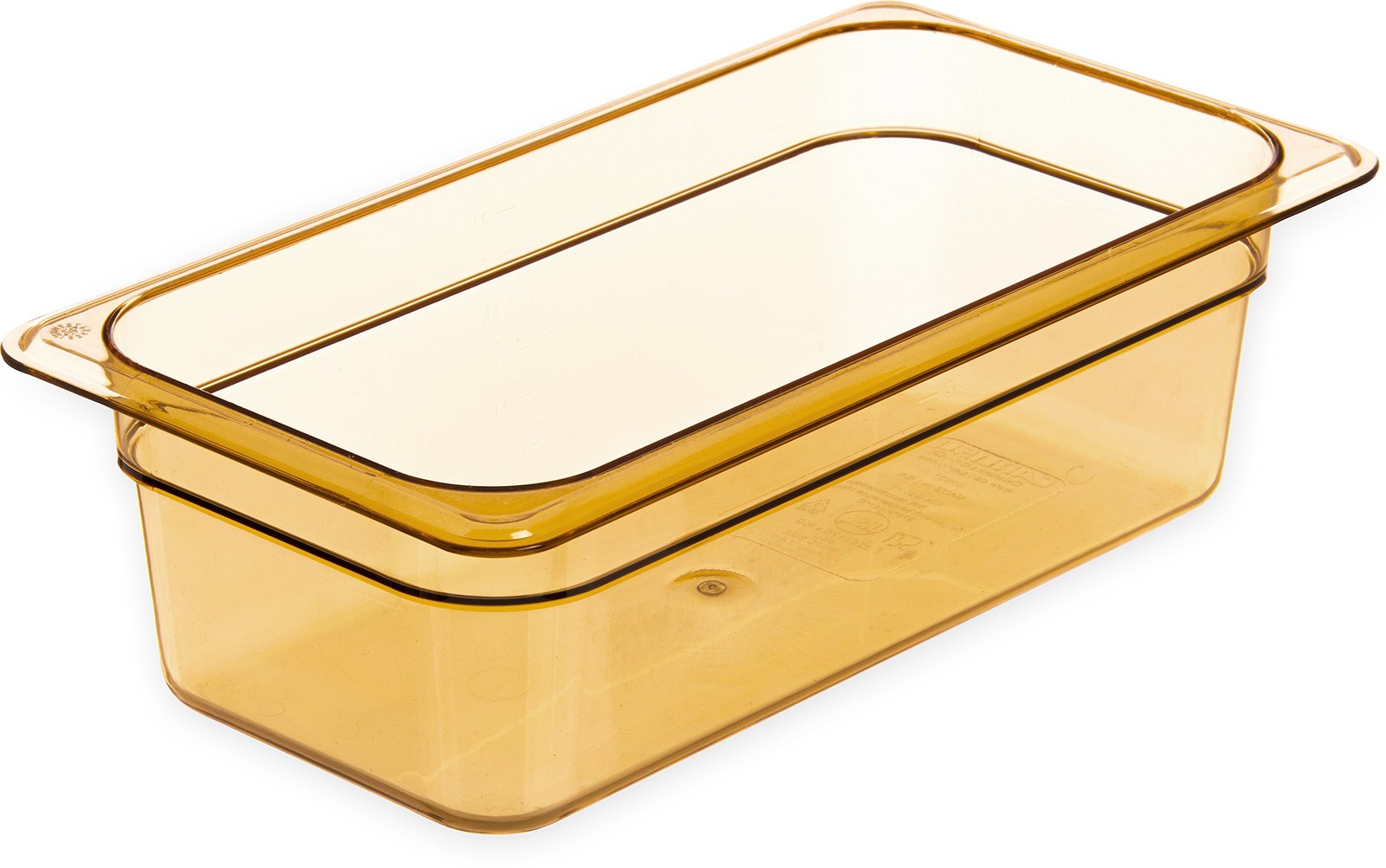 Storplus High Heat Food Pan Chafing 1/3 Size 4 Inches Deep Spoonable Amber