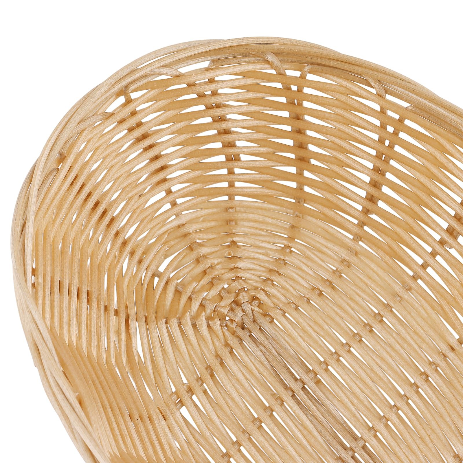 20 PCS 9x6x2.3 Inch Oval Small Woven Bread Basket Food Serving Light Brown