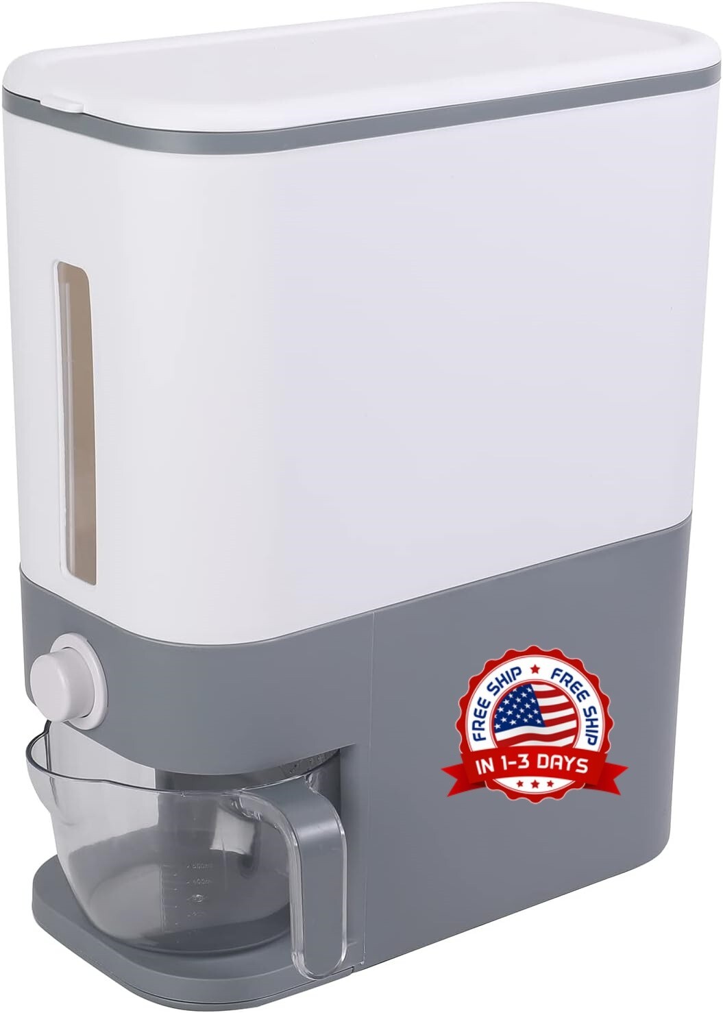 Dispensador de arroz cocina dispensador almacenamiento cocina granos 25Lbs Nuevo