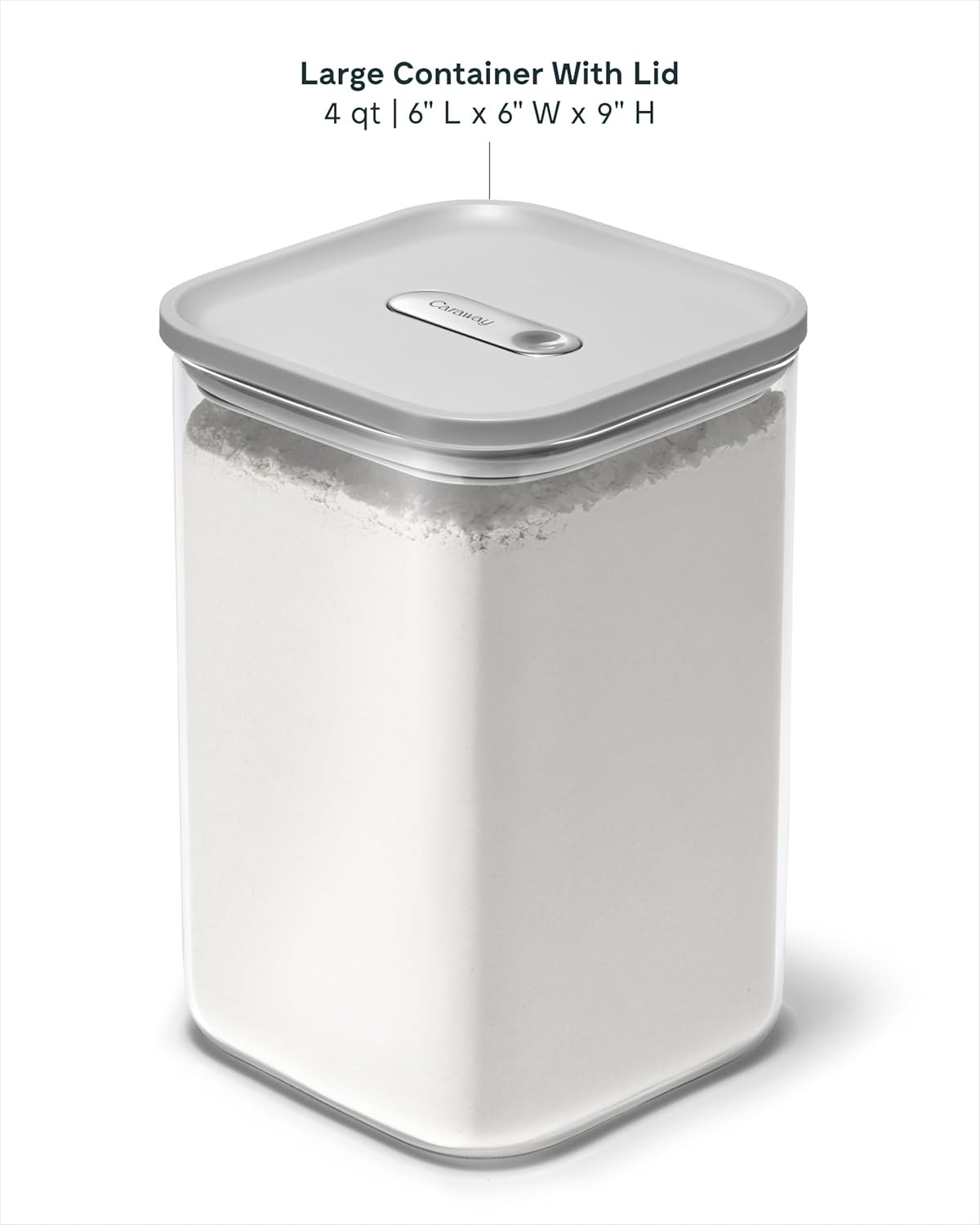 Stackable 4Qt Glass Food Storage Containers – BPA-Free, 2 Pack