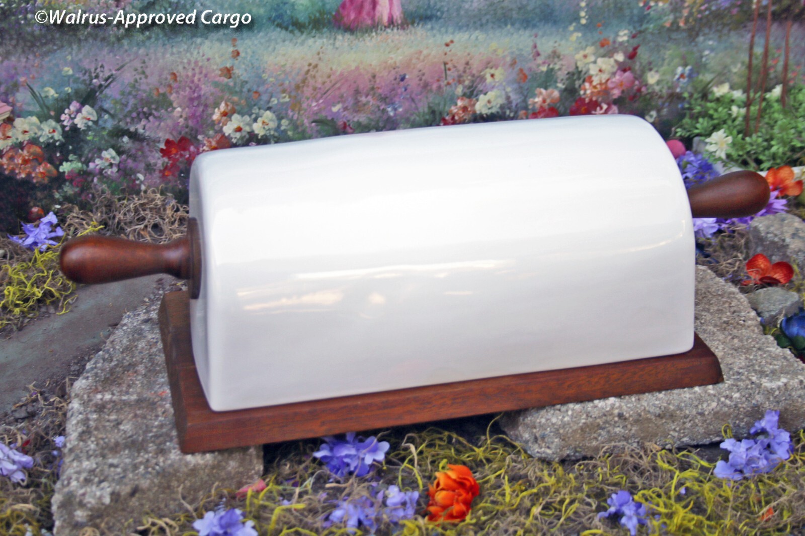 POTTERY BARN ROLLING PIN BREADBOX – RARE AND JUST WHAT YOU KNEAD IN THE KITCHEN!