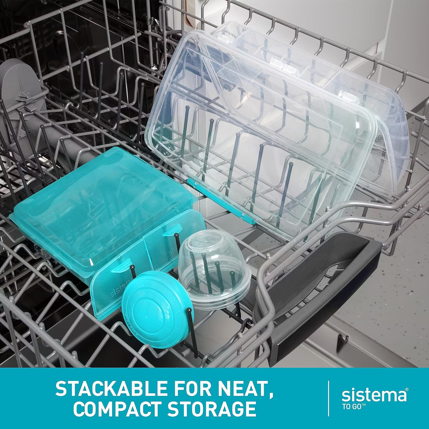 Sistema To Go Lunch Sandwich Food Snacks Salad Box Breakfast Plastic Container
