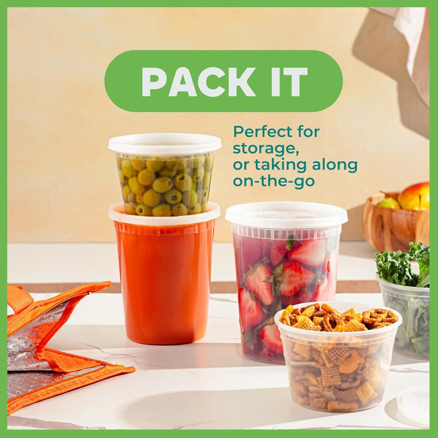 Versatile Deli Container Set – 16oz & 32oz Sizes, Safe for Freezer and Microwave