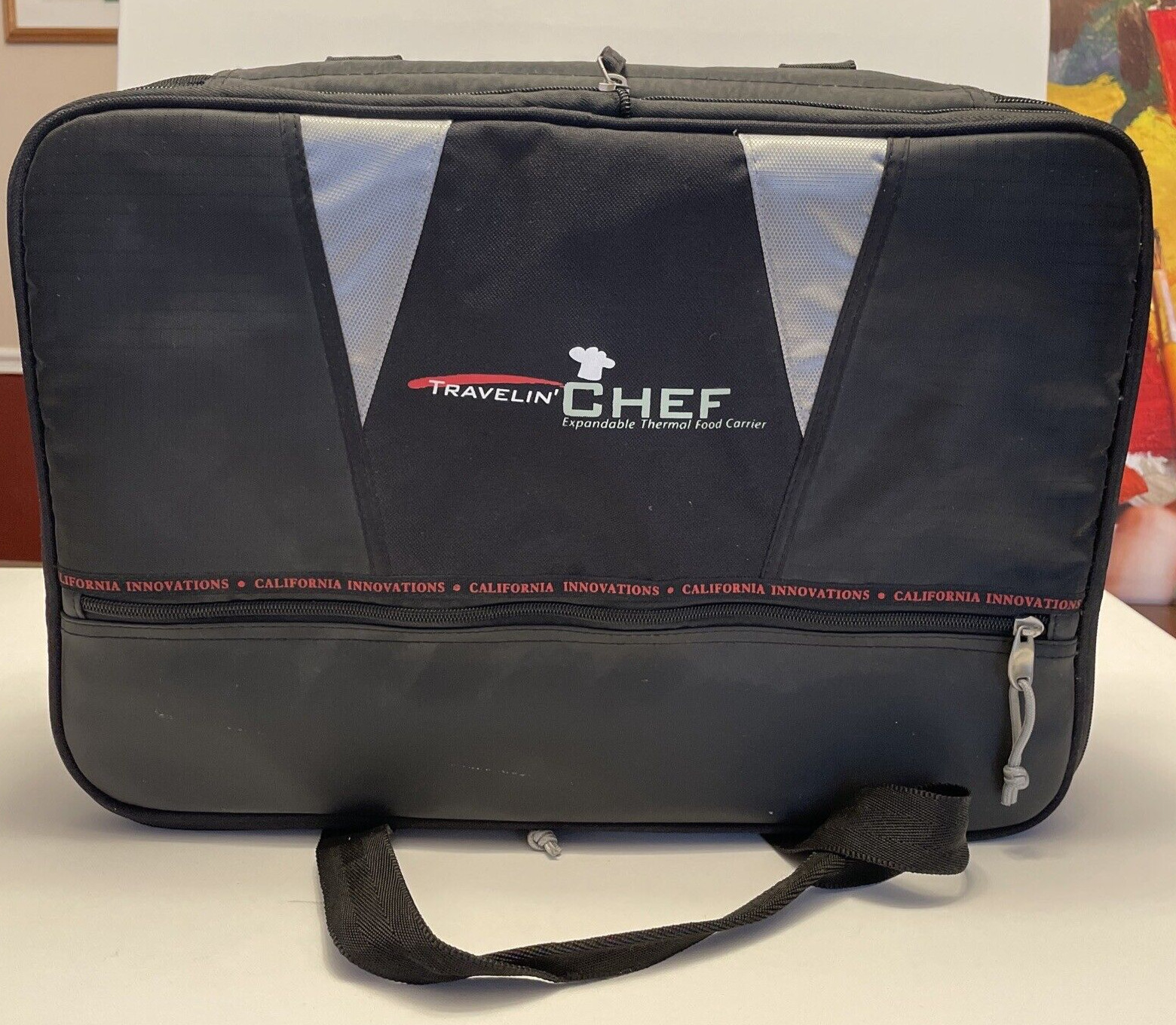 Food Carrier Insulated Thermal Expandable Bag Food Delivery Traveling Chef