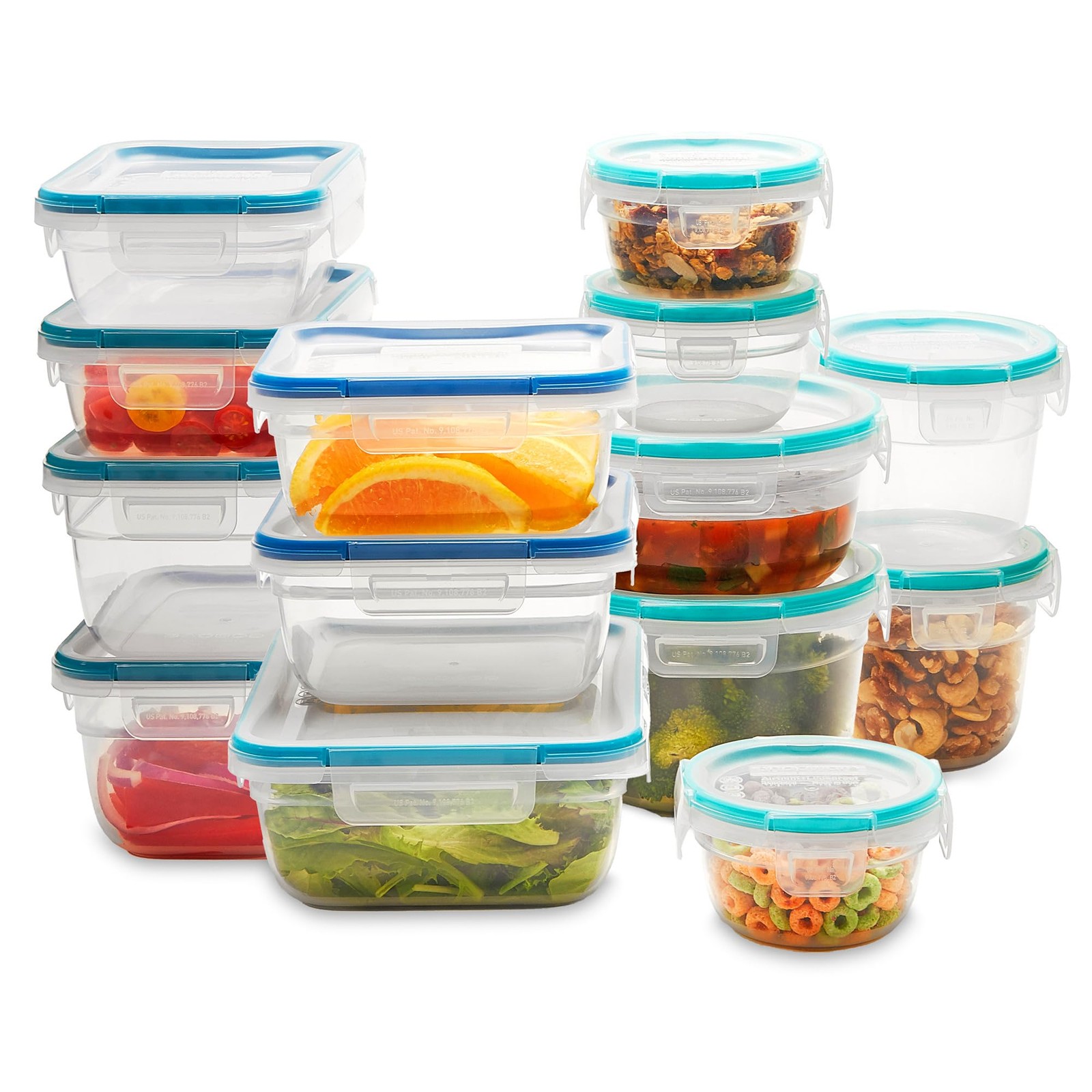 Snapware 14pc Mixed Airtight Leakproof Containers w/BPA-Free Lids, MW/DW/FZ Safe