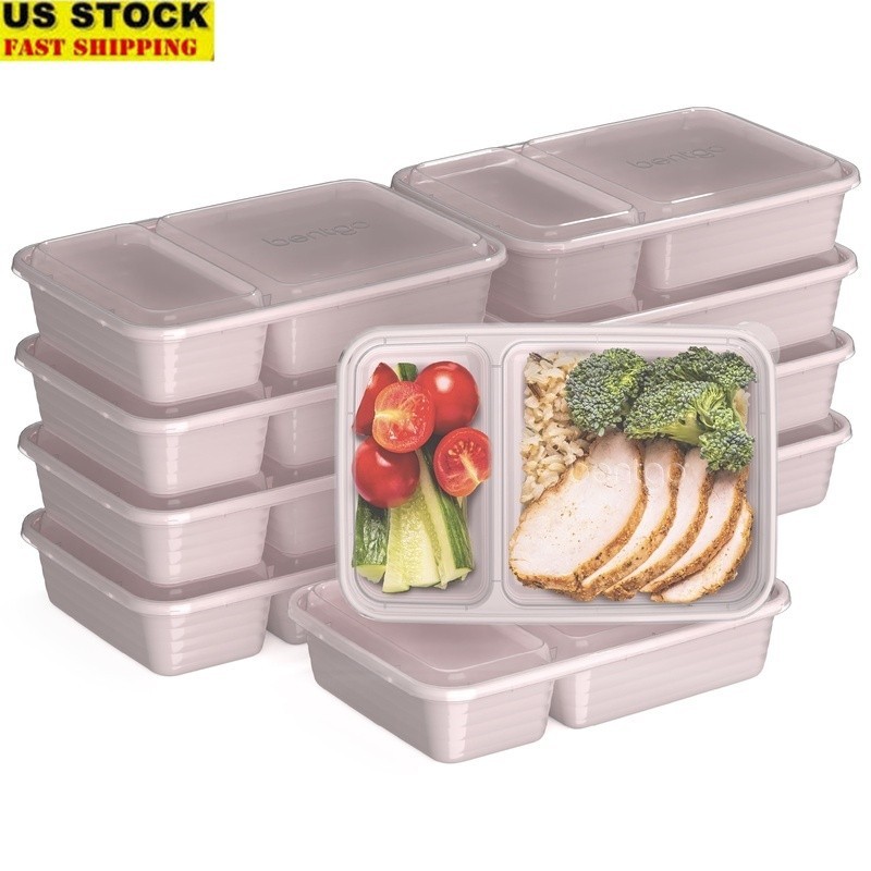 Reusable Meal Prep Containers W/ Lids BPA-Free Microwave & Freezer Safe Set New