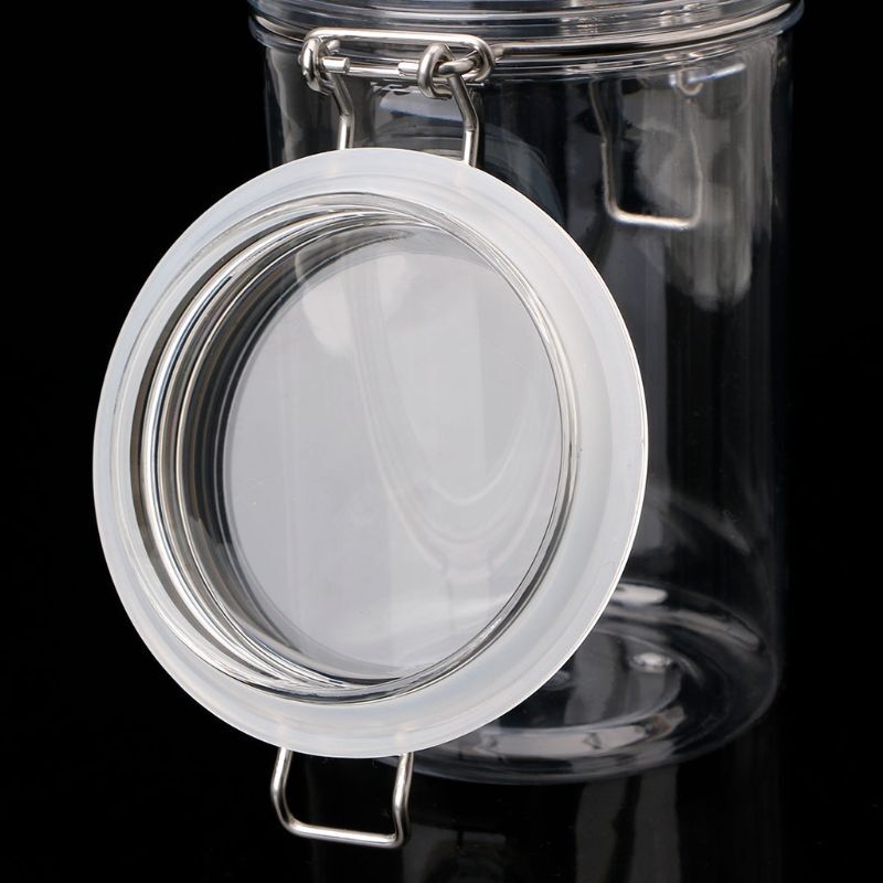 1500ML Round Clip Top Storage Jar With Airtight Seal Lid Container