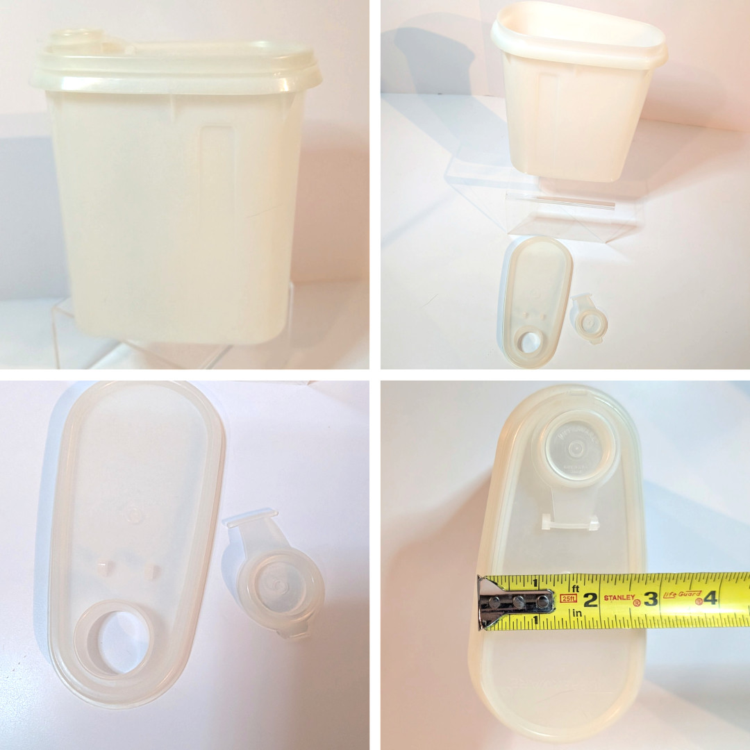 Vintage Tupperware 1 Quart Beverage Buddy Pitcher 792-4 Milk White, Flip Top Lid