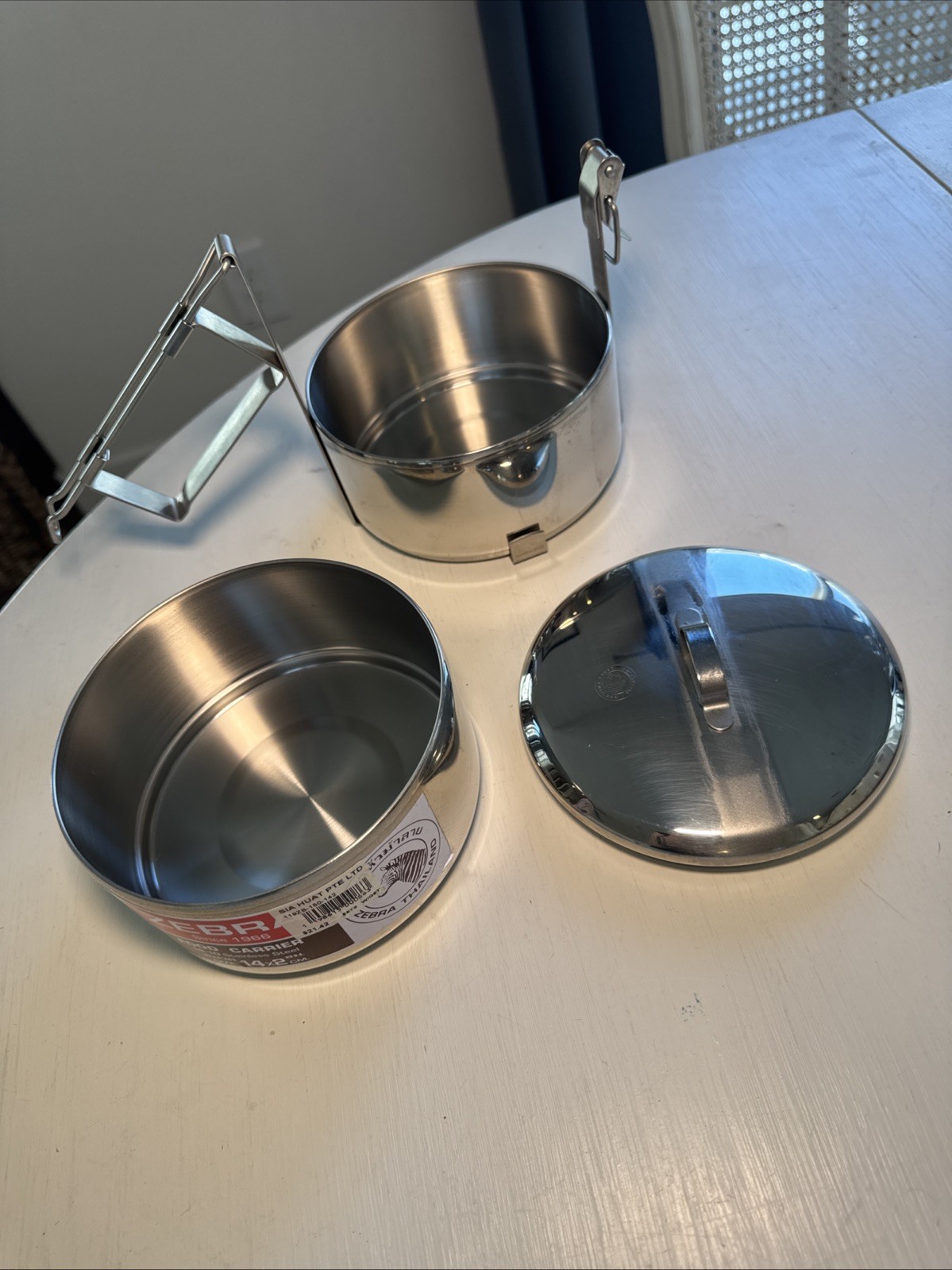 Zebra Brand Stainless Steel Food Carrier Lunch Box Pinto 14 cm 2 tier NEW Grinne