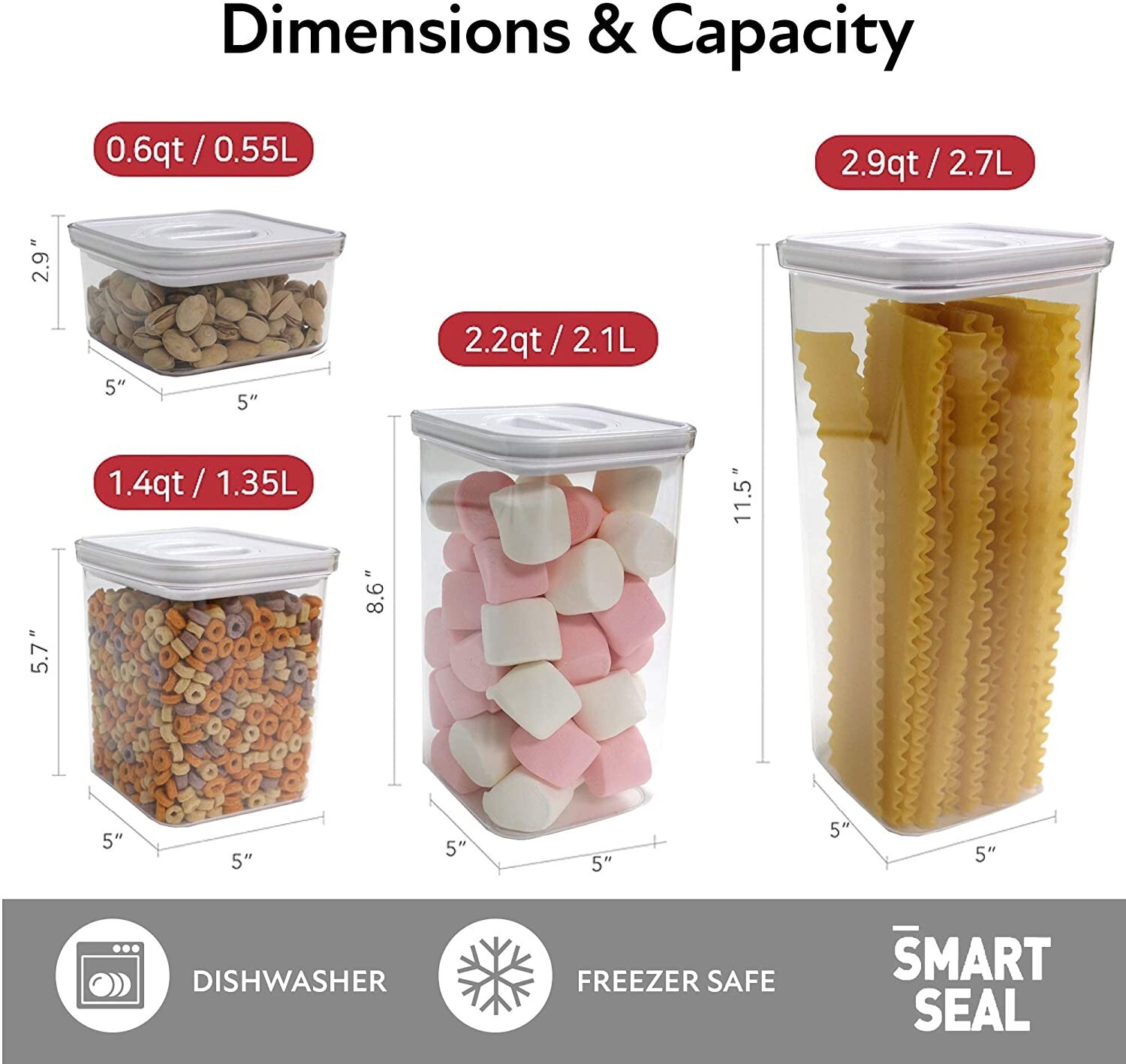 Open Box, Neoflam 12pc Airtight Dry Food Pantry Organizer Canister Container Set