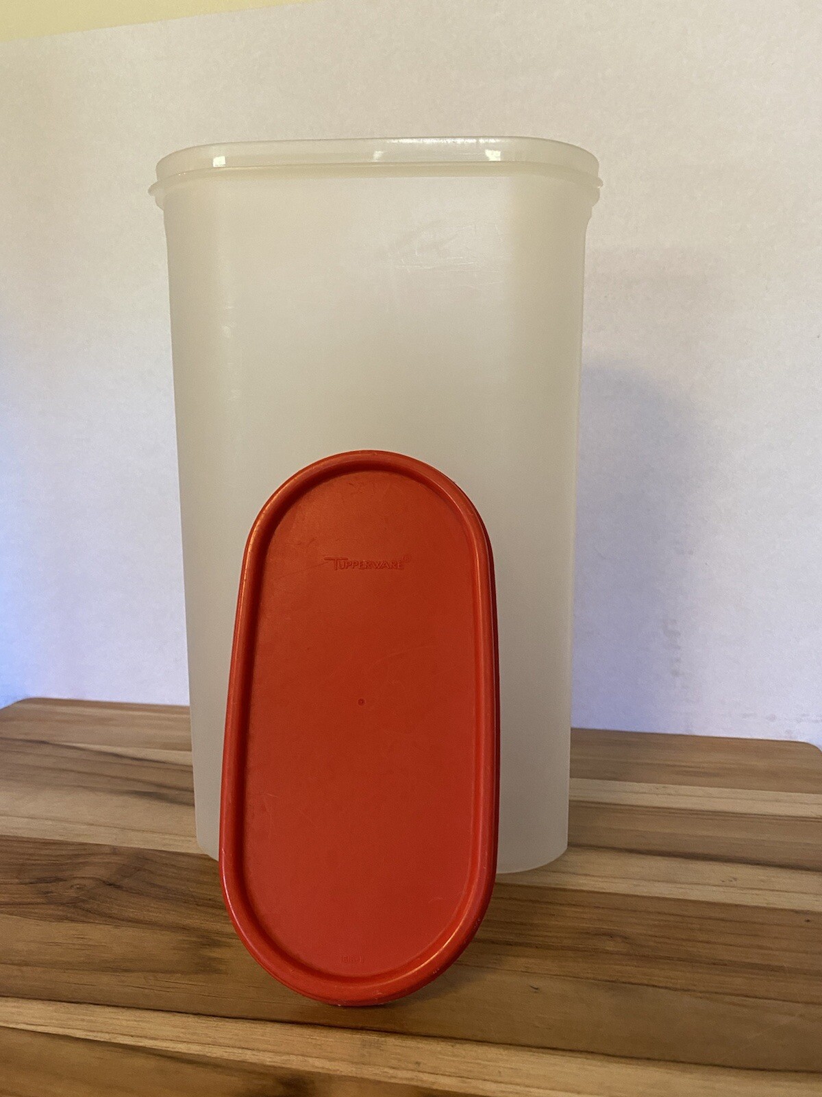 Tupperware Modular Mates Sheer Oval #5 with Red Top ~12 1/4 Cups ~ 1615/1616