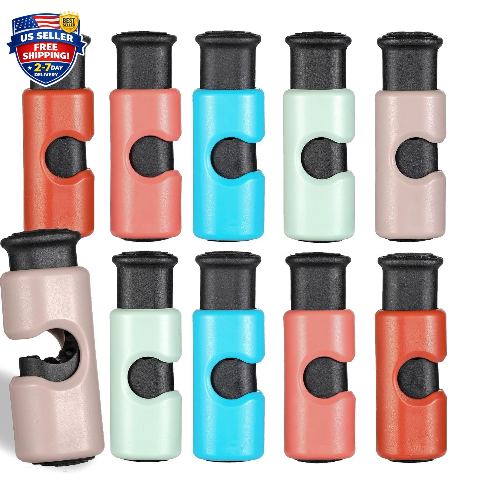 10 Pcs Squeeze & Lock Bread Bag Clips Reusable Chip Bags Clips Plastic Bag Cinch