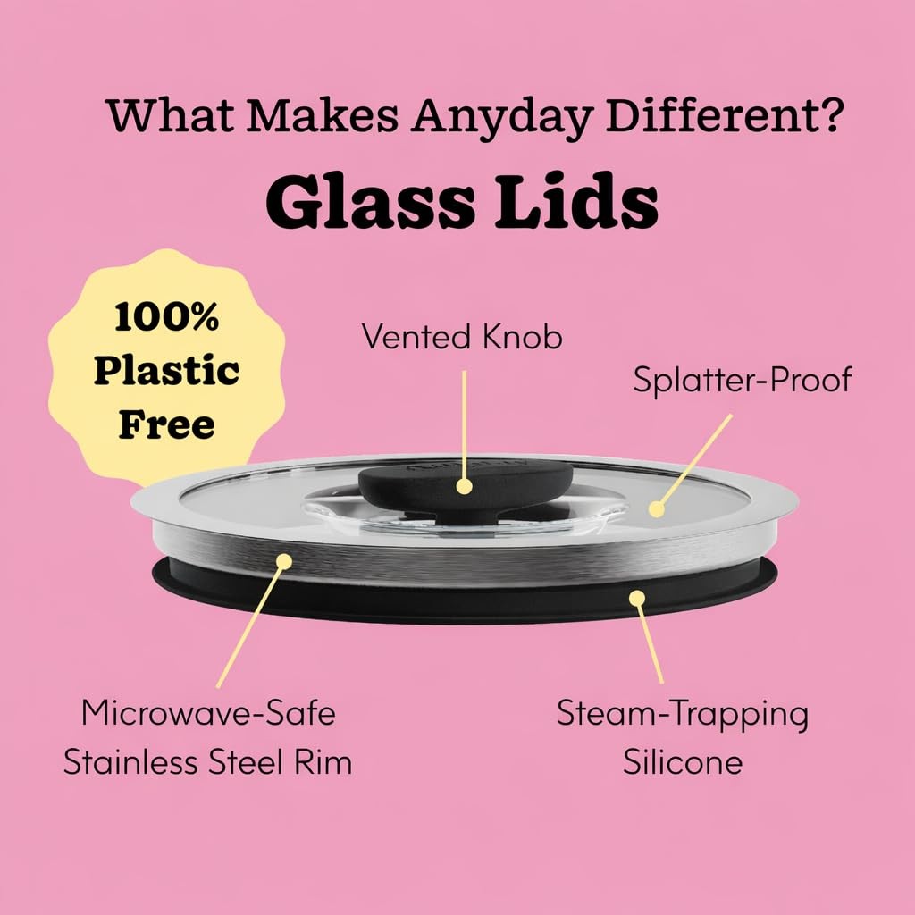 Onyx Collection 12-Piece Glass Food Storage with Glass Lids | Microwave Cookw…